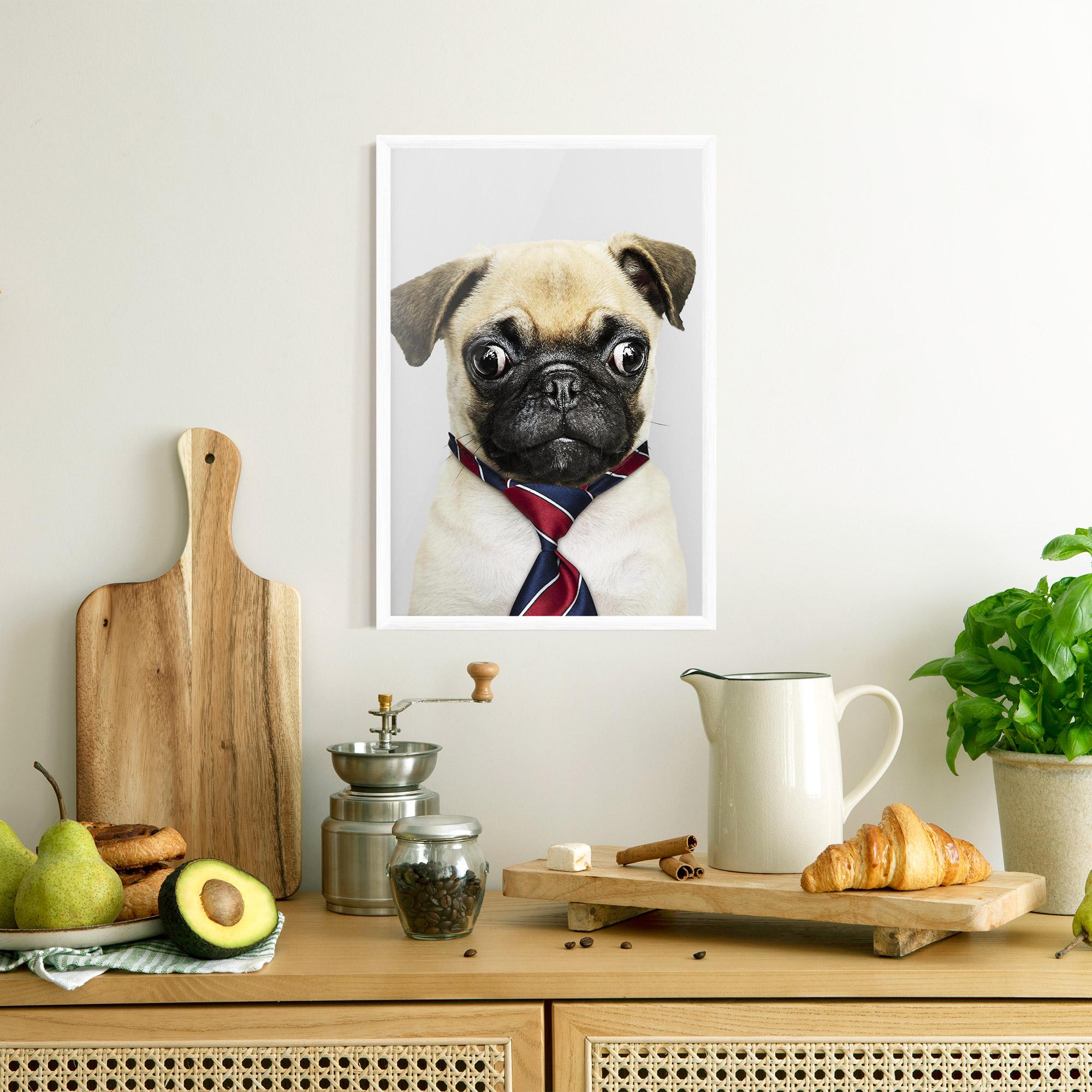 Gerahmte Poster Business Pug mockup 8