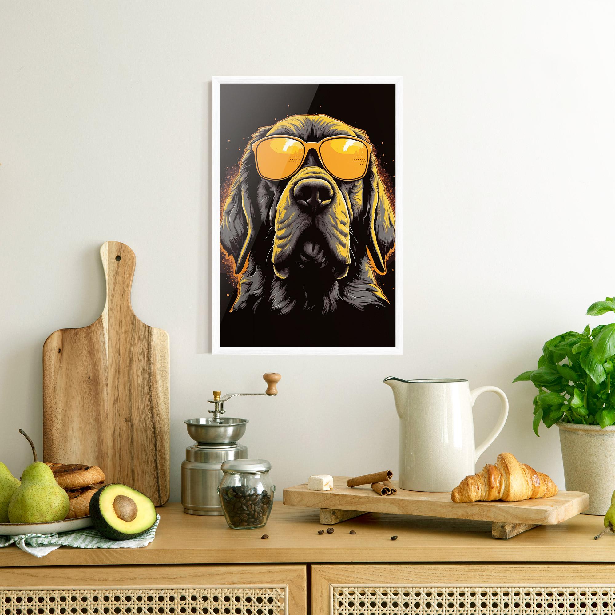 Gerahmte Poster Coolest Dog mockup 8