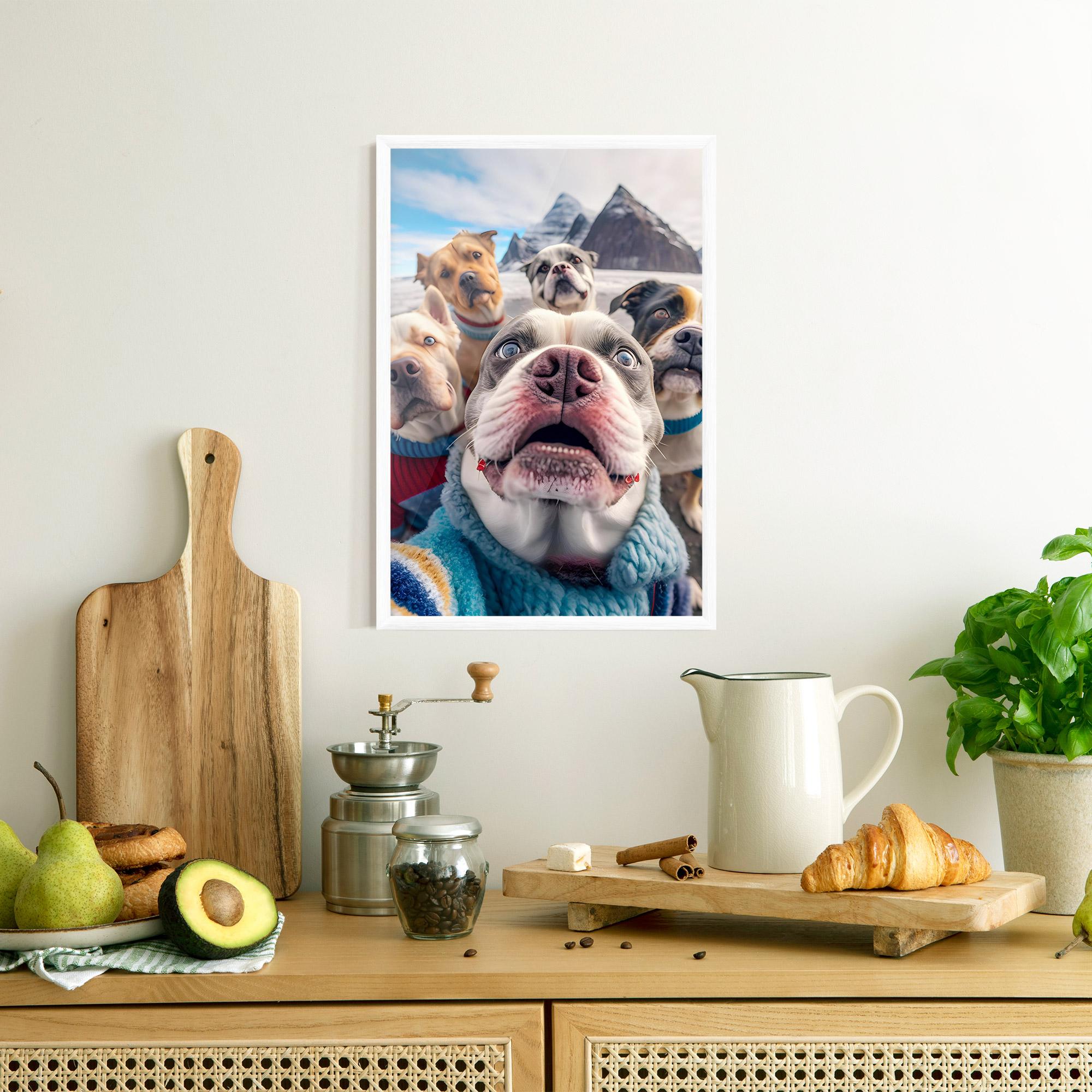 Gerahmte Poster Dogs Selfie Group mockup 8
