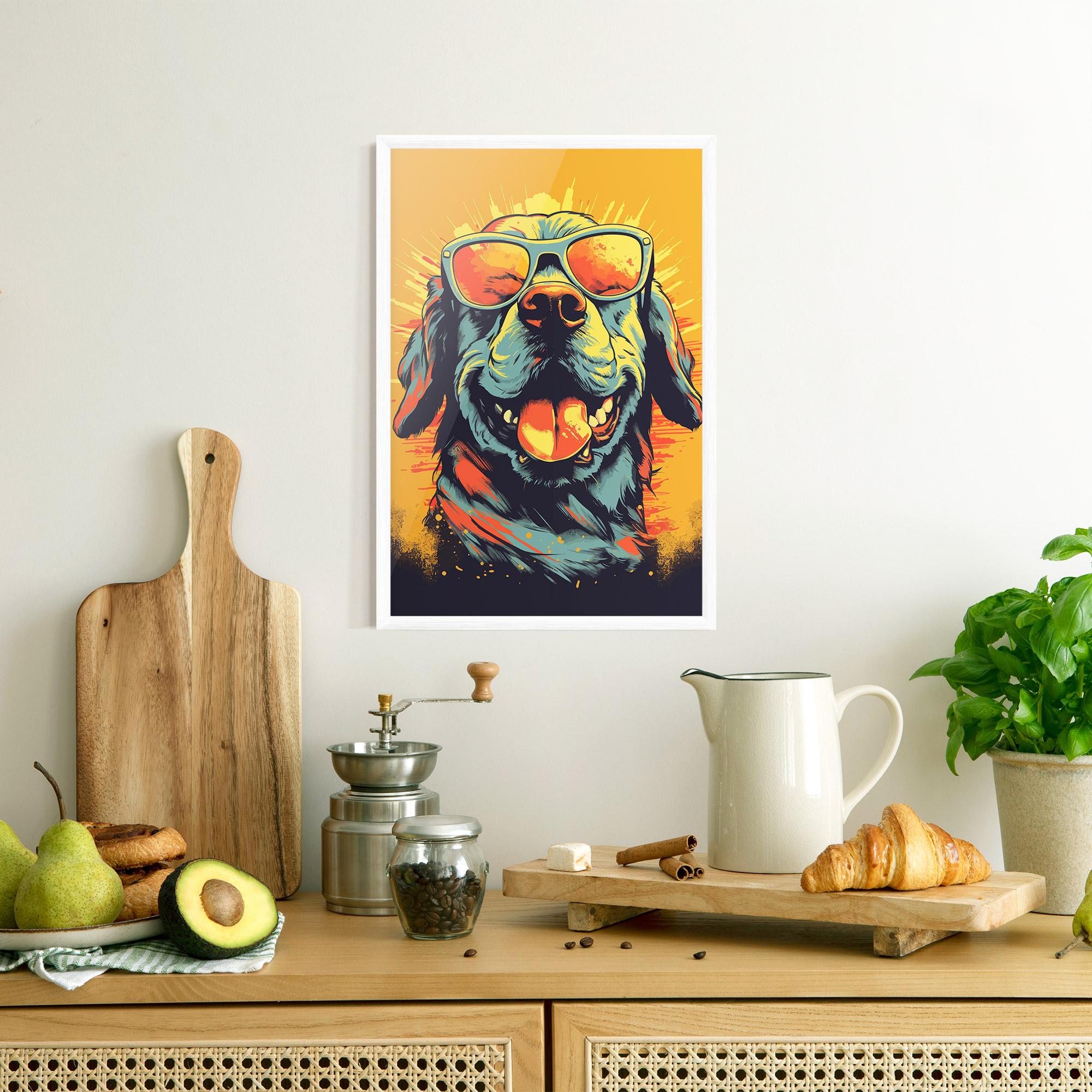 Gerahmte Poster Sunglasses Dog mockup 8