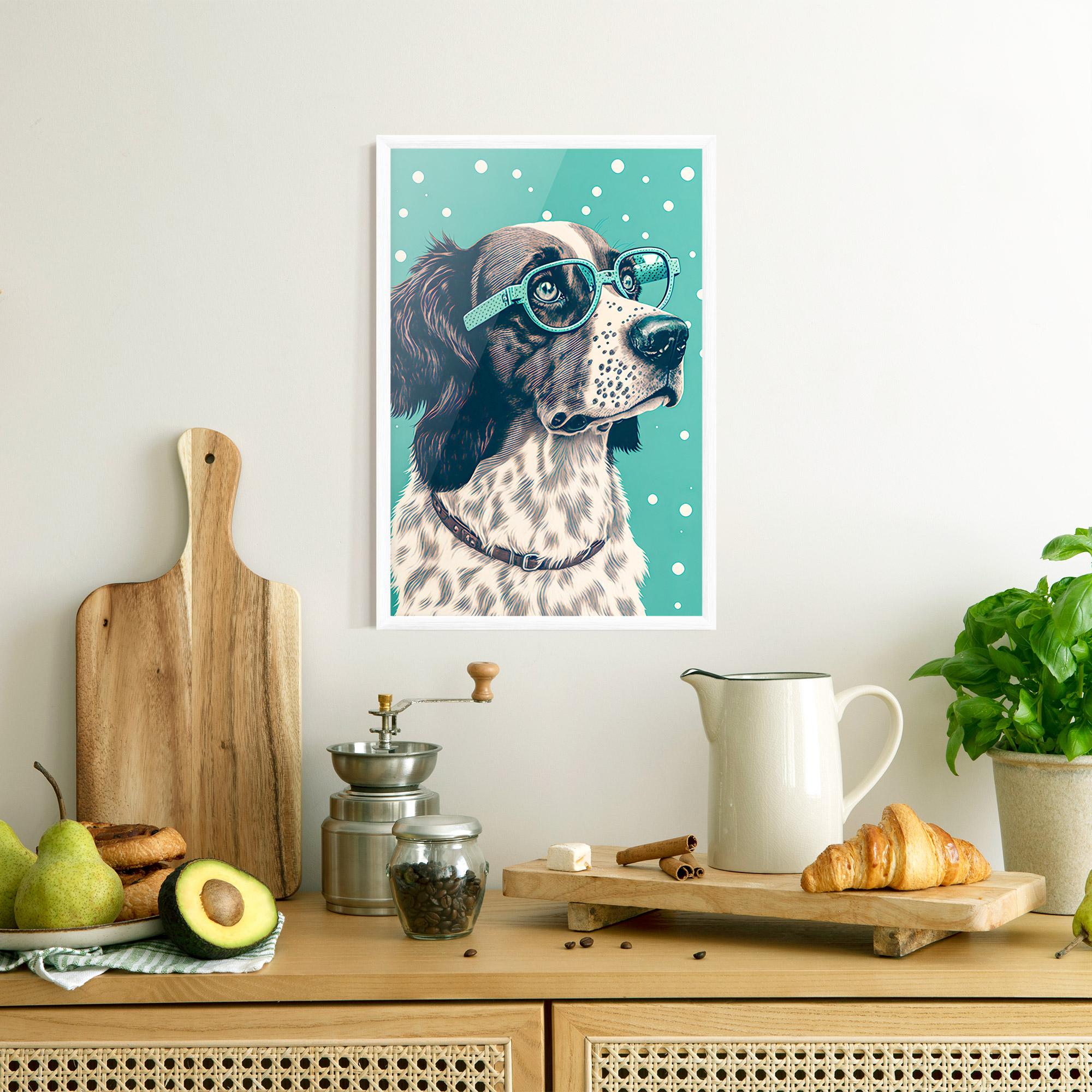 Gerahmte Poster Vintage Dog mockup 8