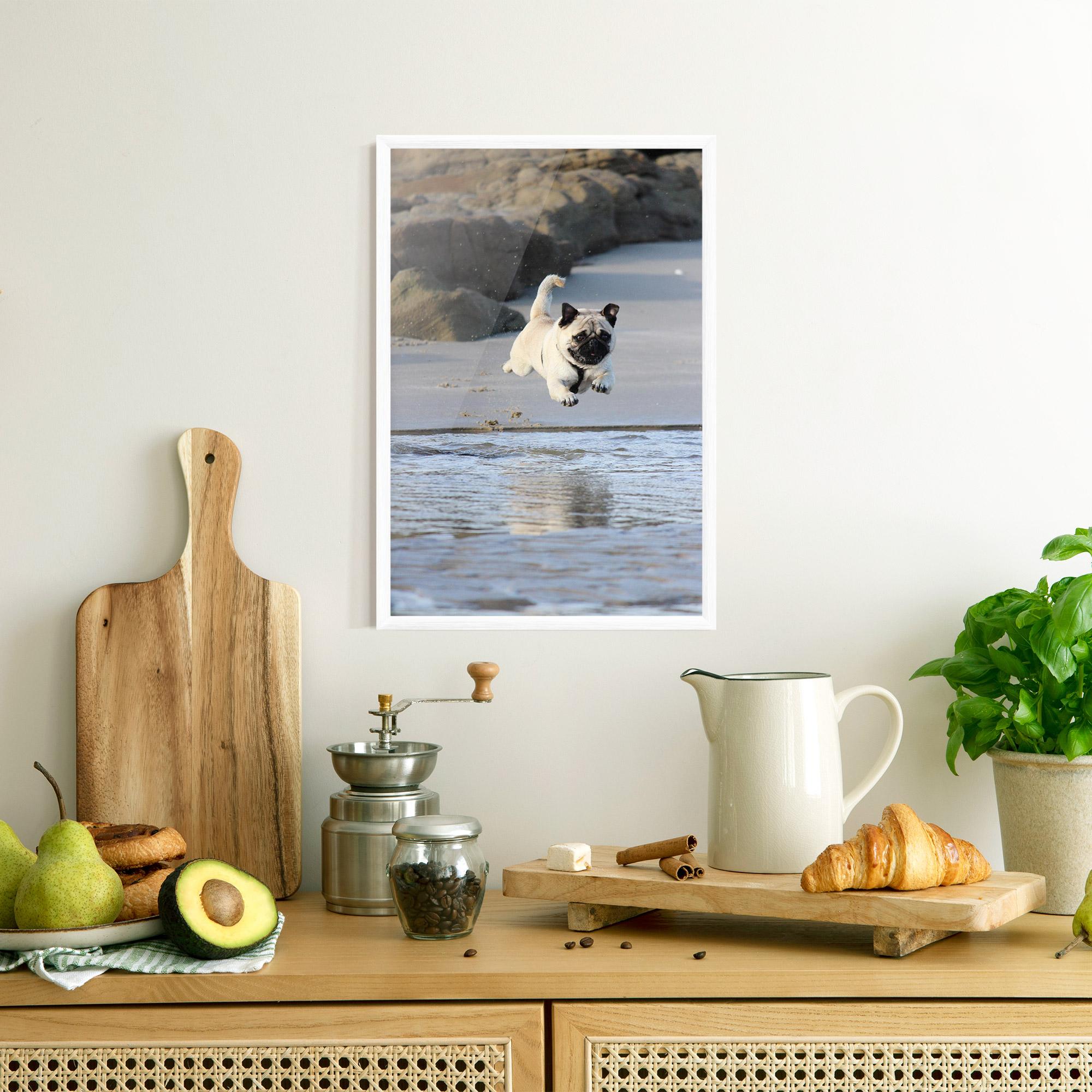 Gerahmte Poster Water Pug mockup 8