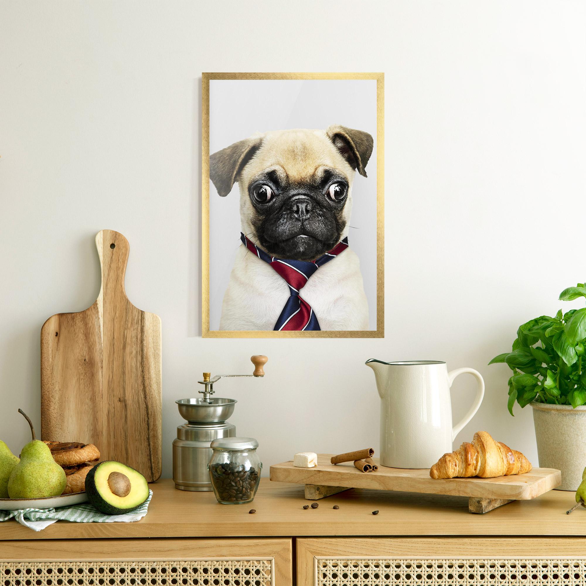 Gerahmte Poster Business Pug mockup 8