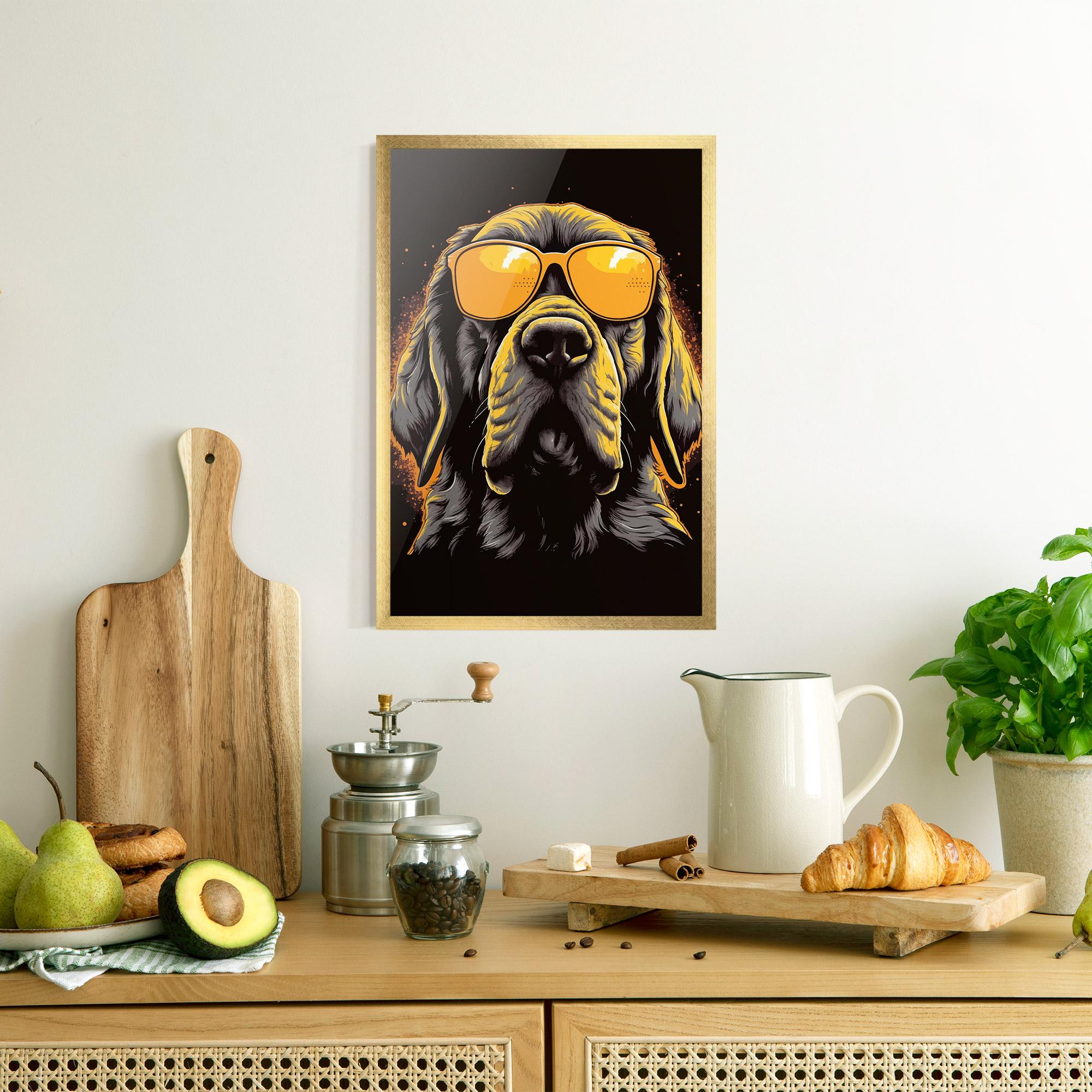 Gerahmte Poster Coolest Dog mockup 8