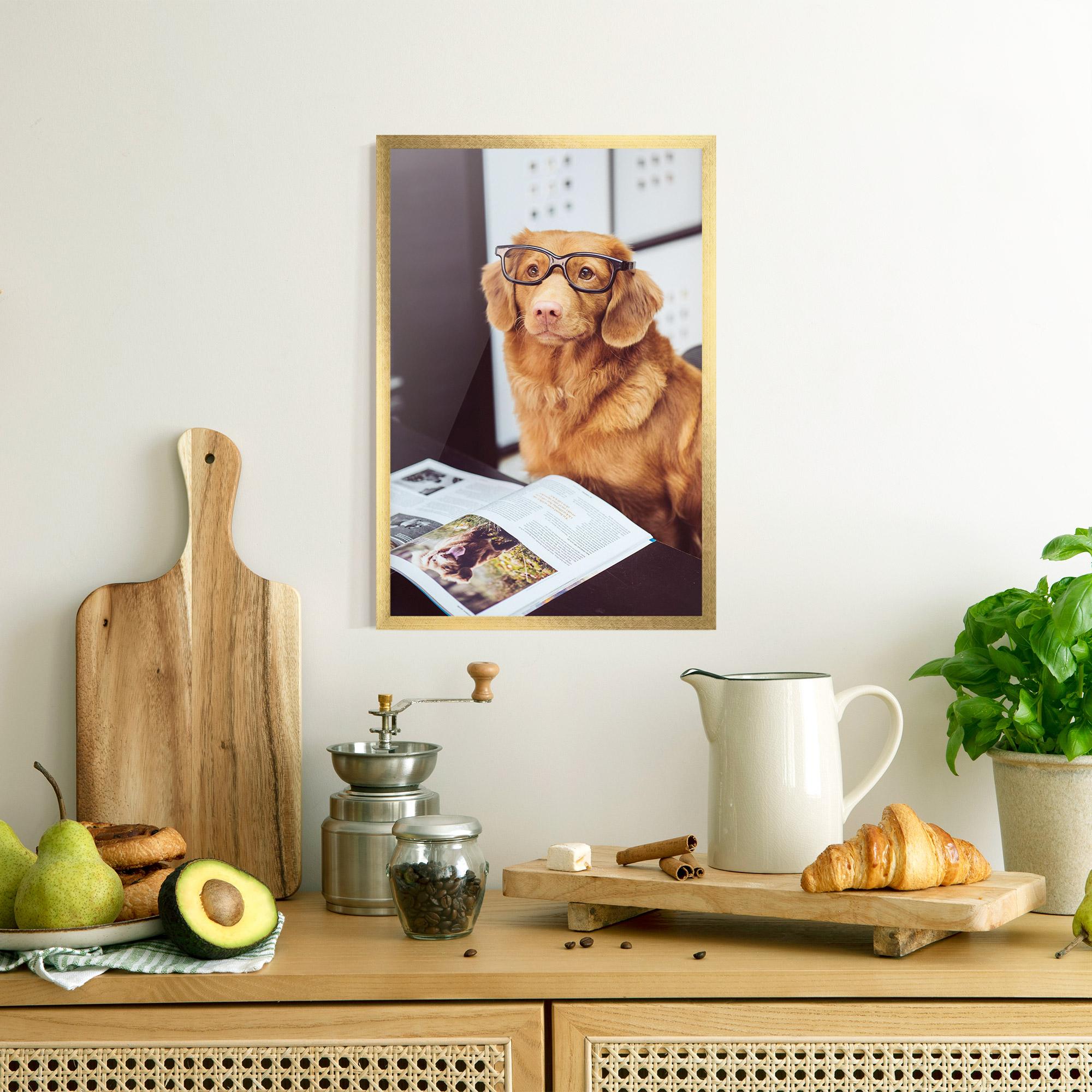 Gerahmte Poster Learning Dog mockup 8