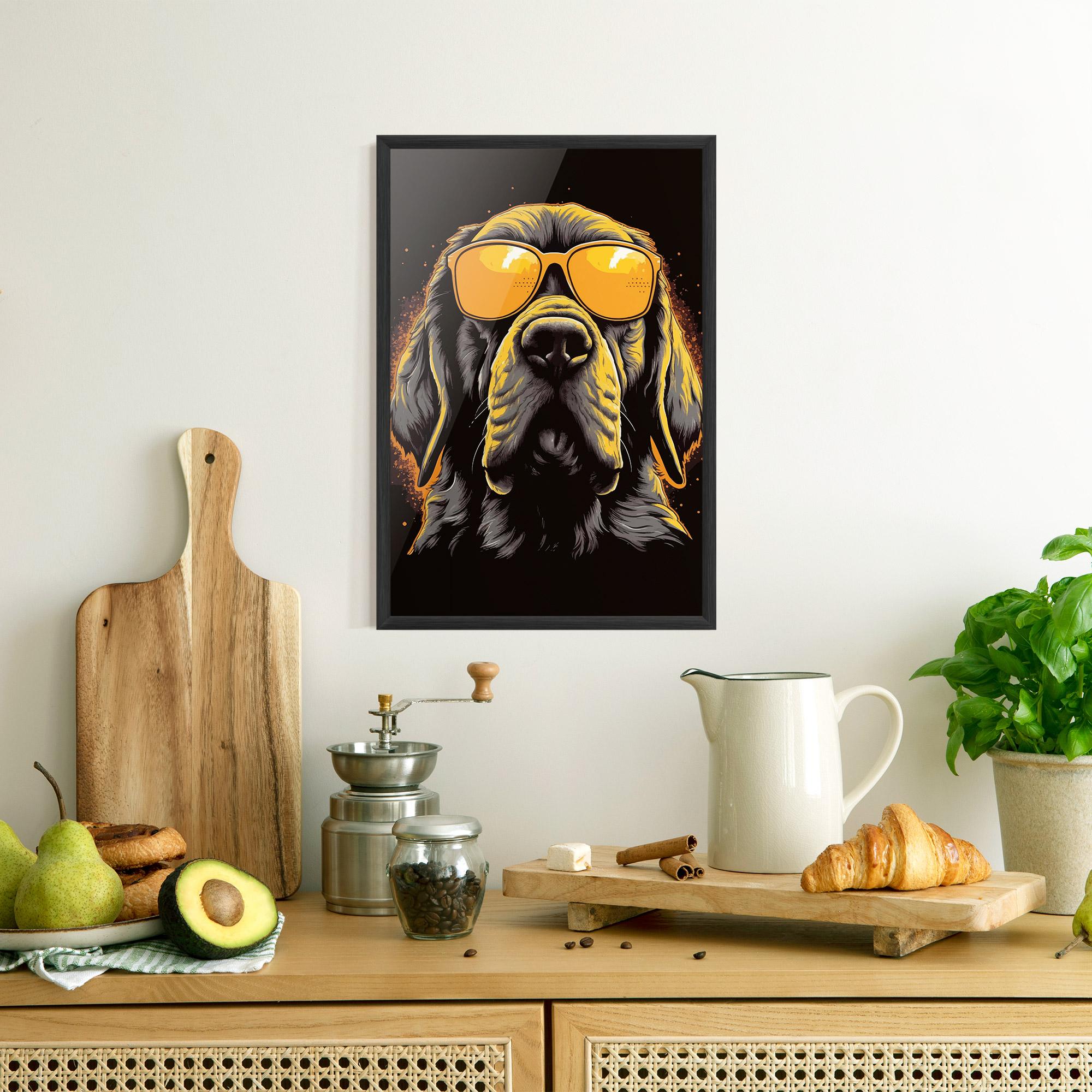 Gerahmte Poster Coolest Dog mockup 8