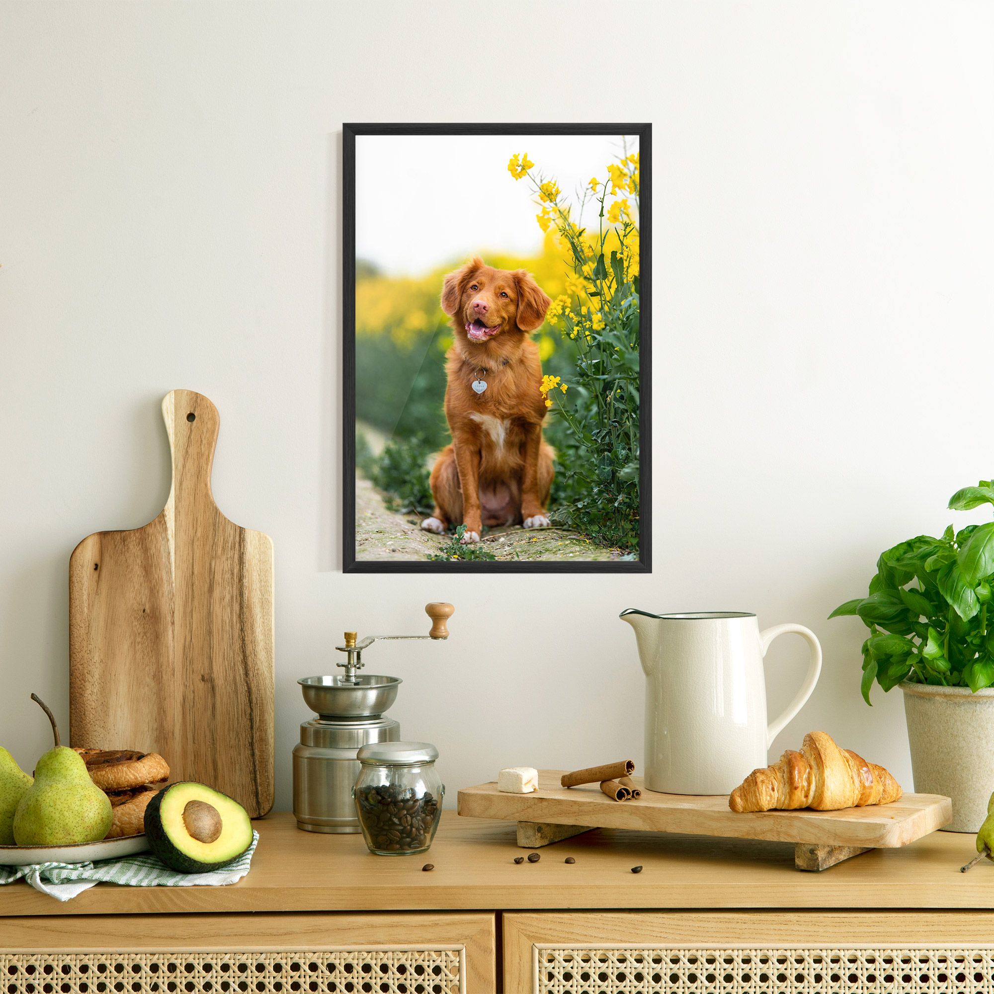 Dog Yellow Flowers mockup 8