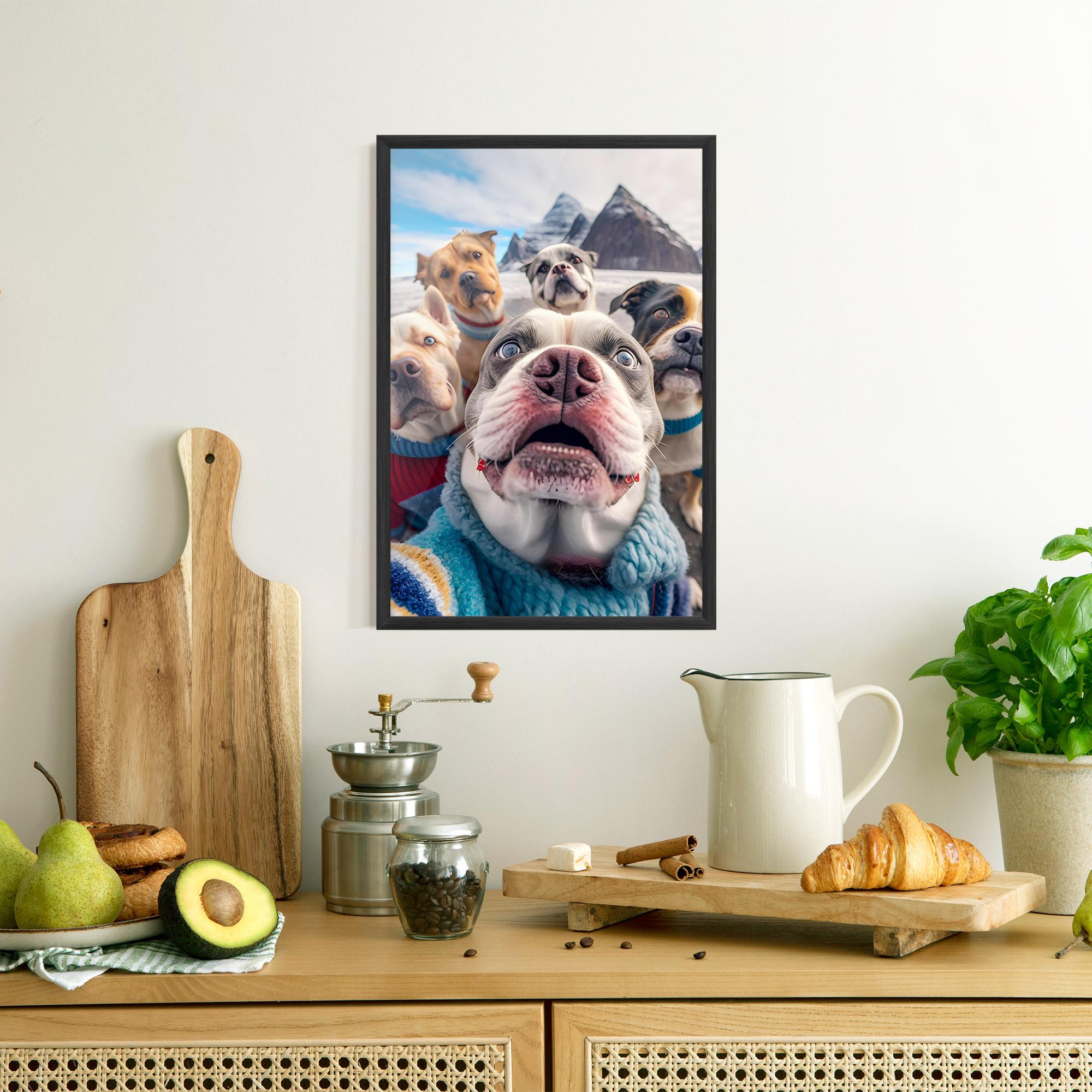 Gerahmte Poster Dogs Selfie Group mockup 8