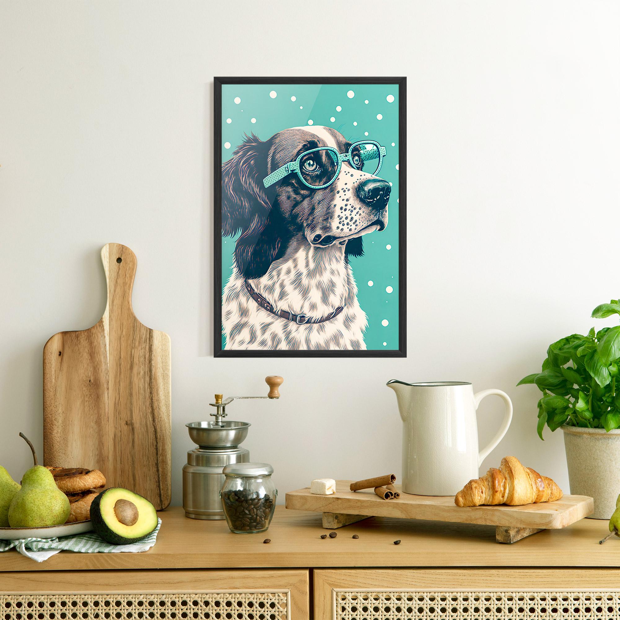 Gerahmte Poster Vintage Dog mockup 8