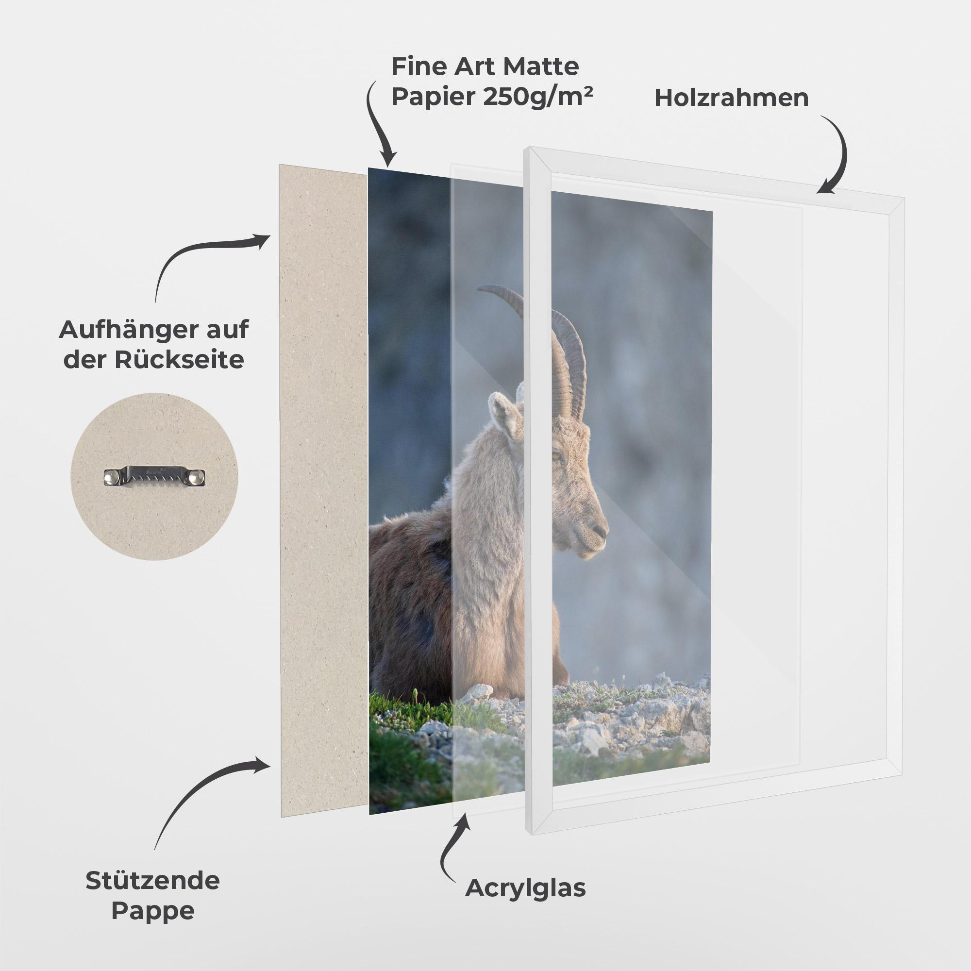 Gerahmte Poster Mountain Goat mockup 1