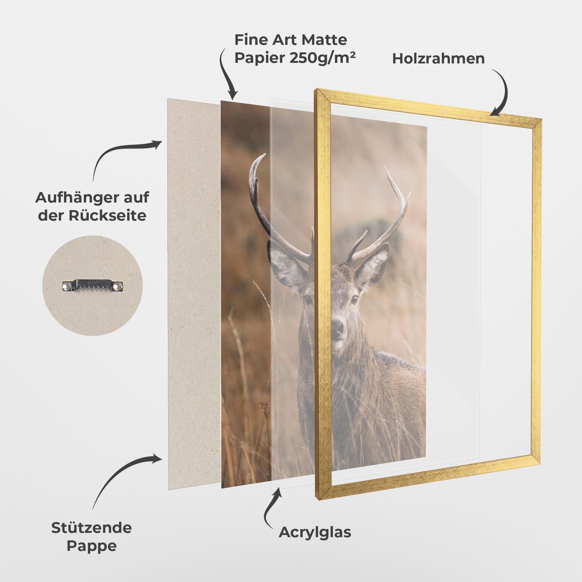 Gerahmte Poster Majestic Deer mockup 1
