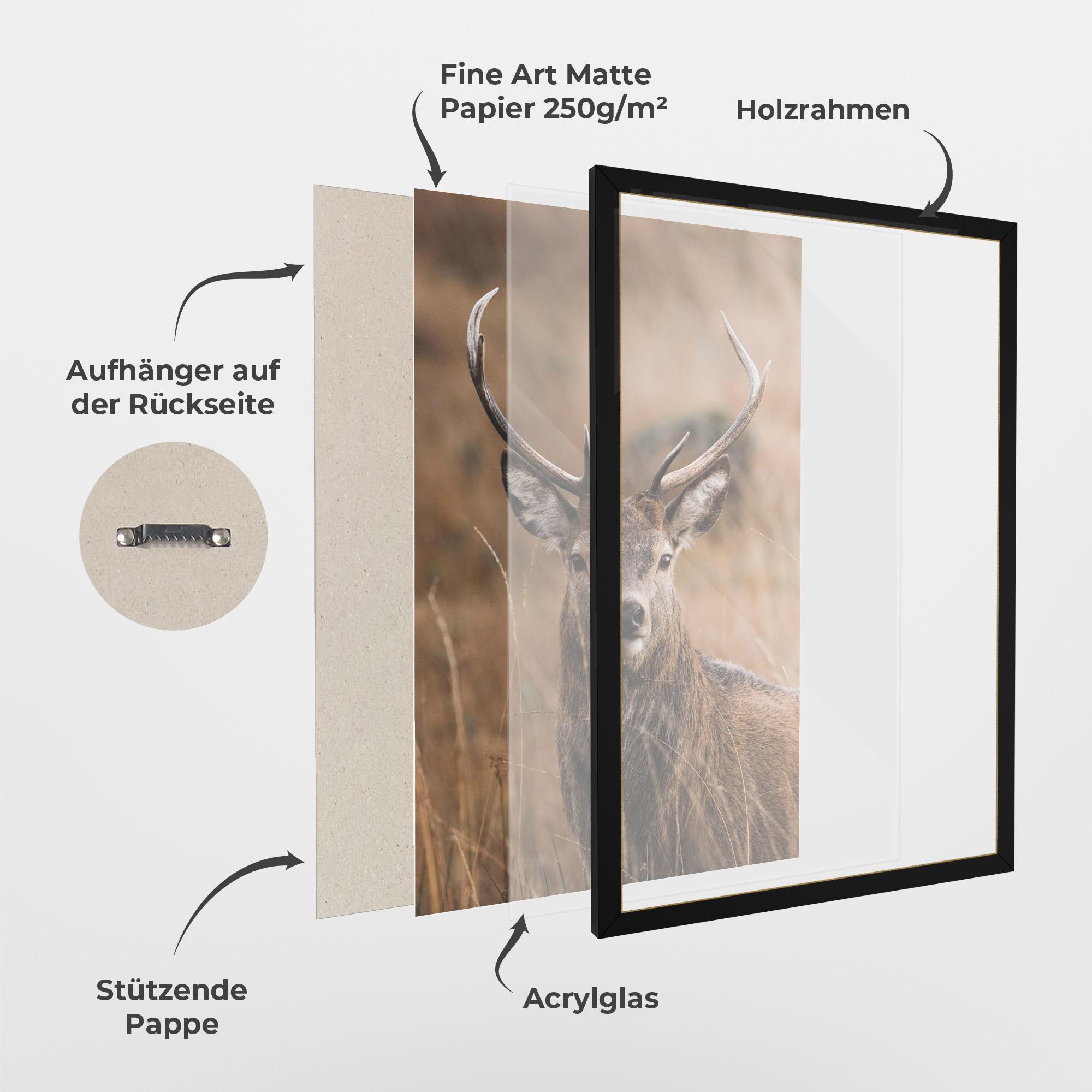 Gerahmte Poster Majestic Deer mockup 1