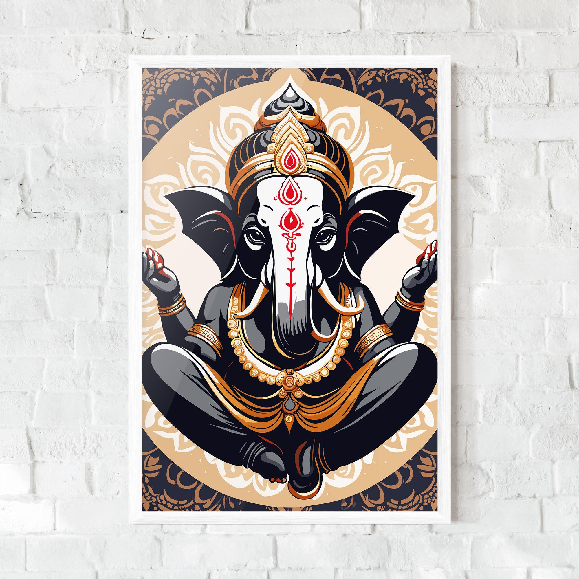 Gerahmte Poster Elefant Color Mix mockup 0