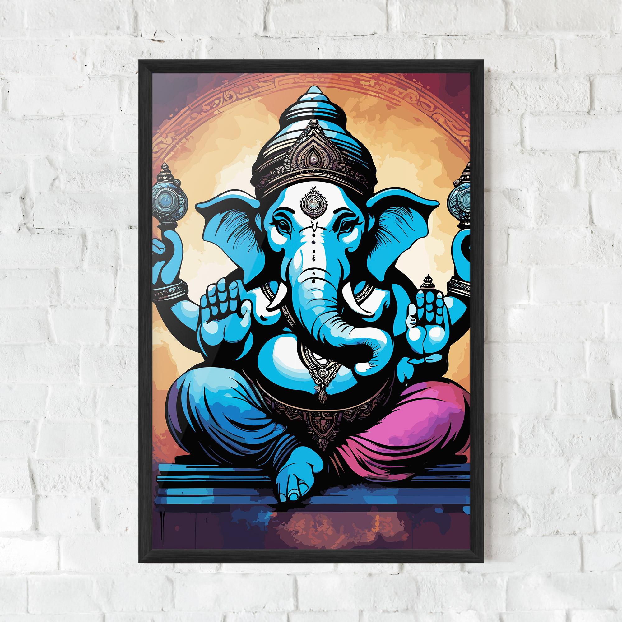 Gerahmte Poster Colorful Chaturthi mockup 0