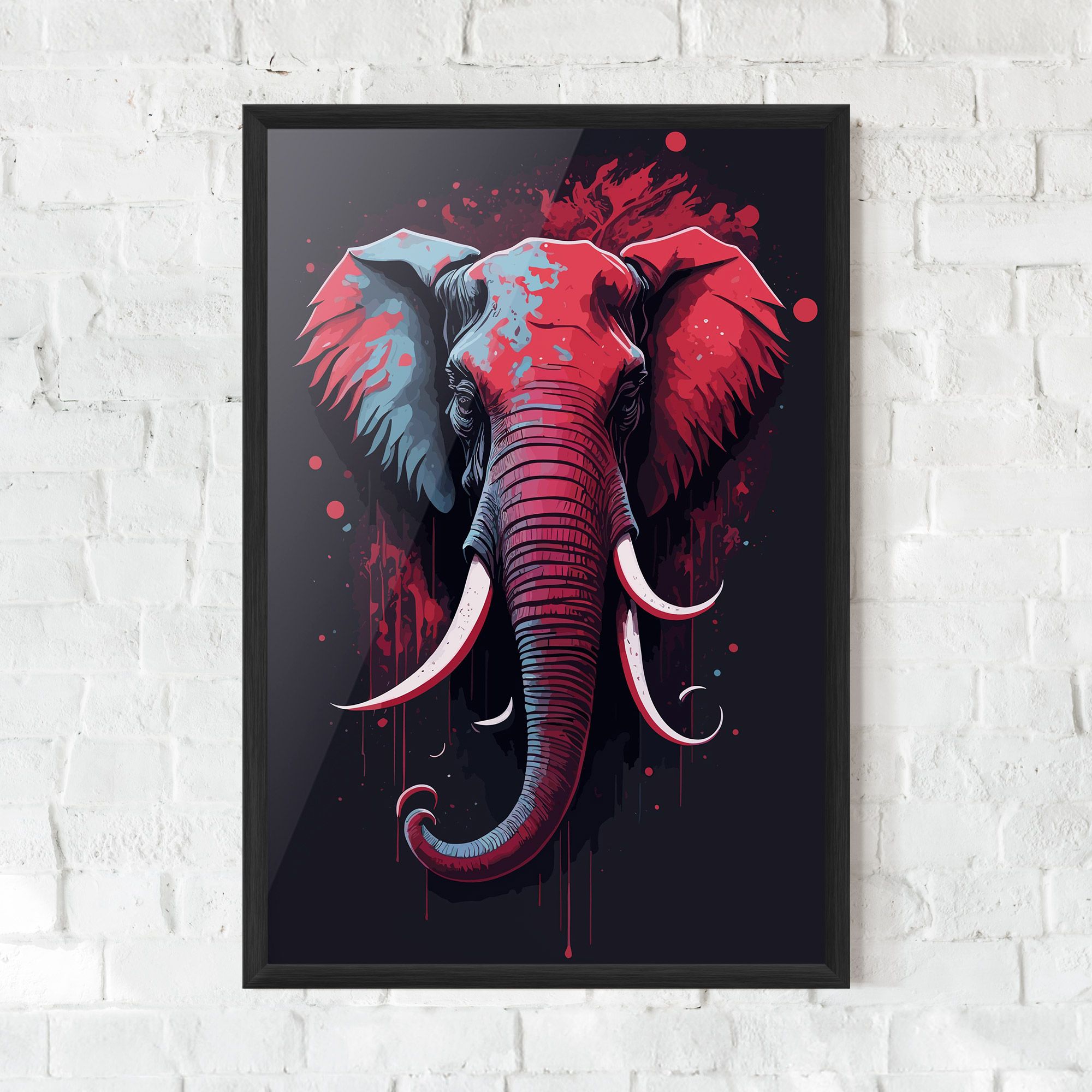 Red Blue Elephant mockup 0