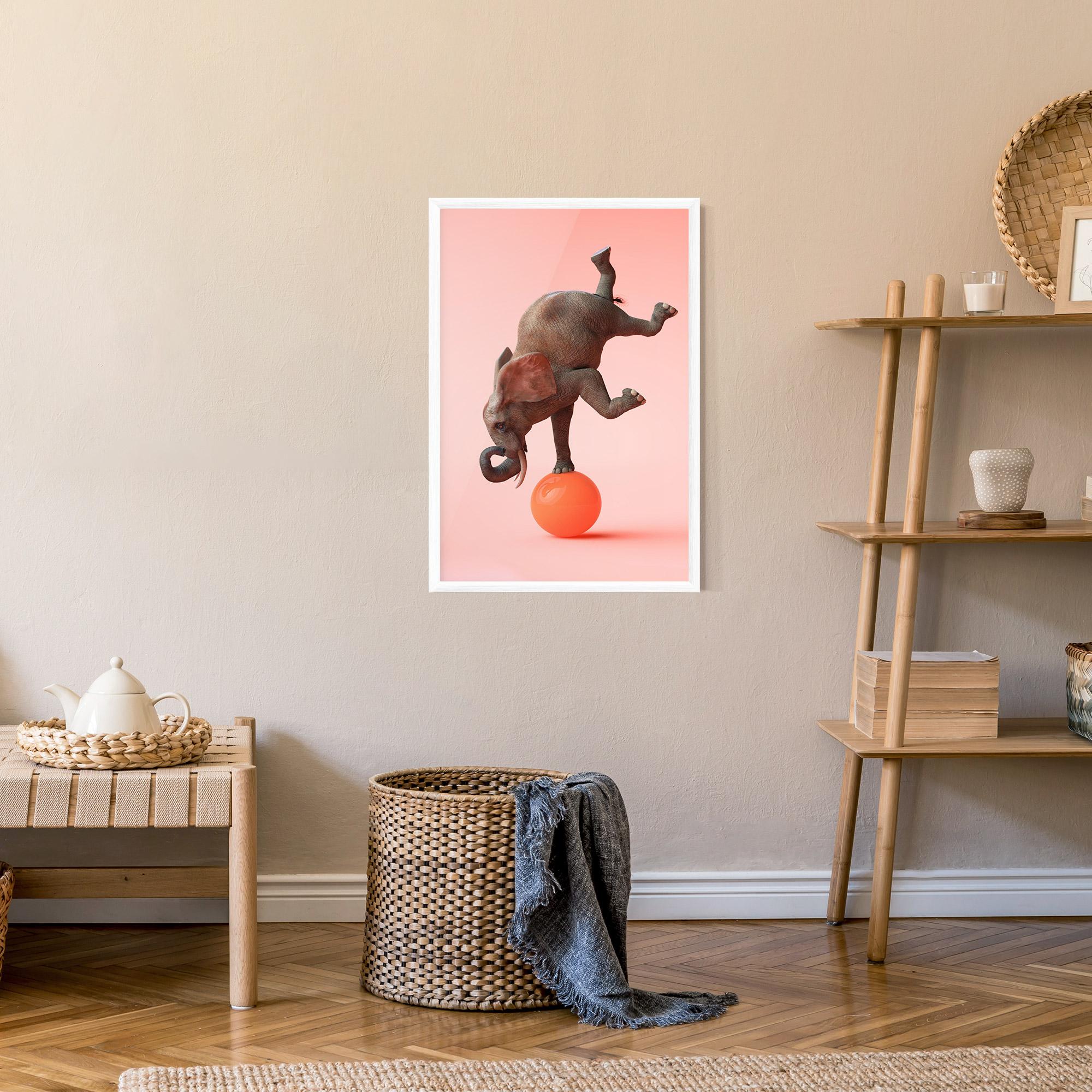 Gerahmte Poster Ball Elephant mockup 9