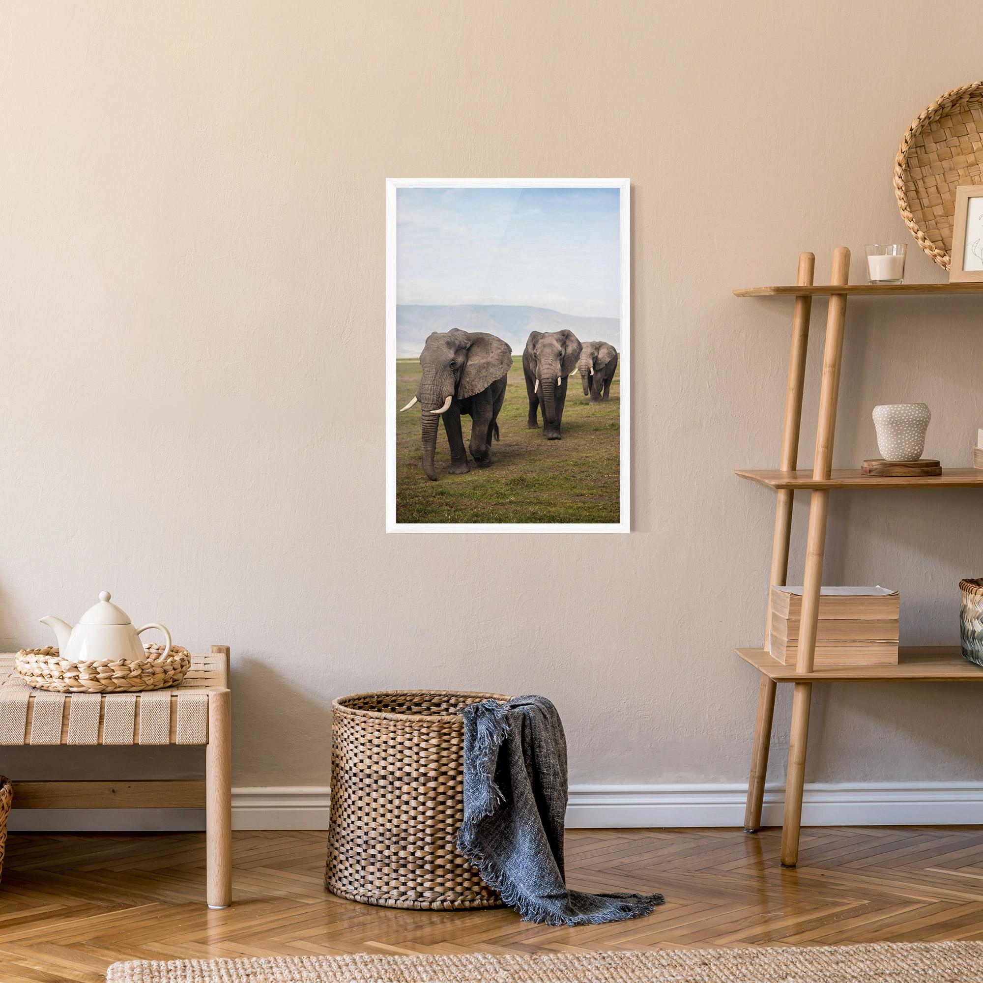 Gerahmte Poster Elephant Landscape mockup 9