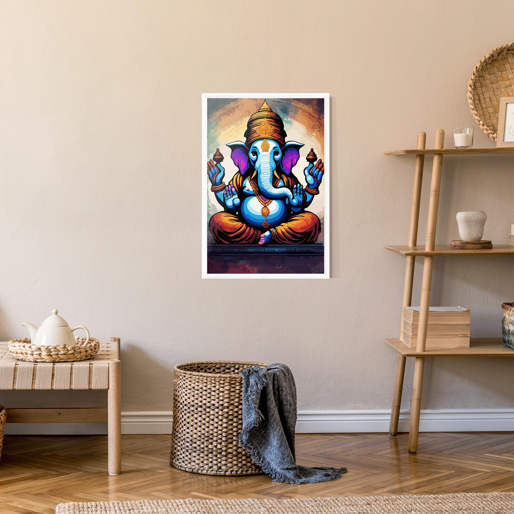 Gerahmte Poster Ganesh Colorful mockup 9
