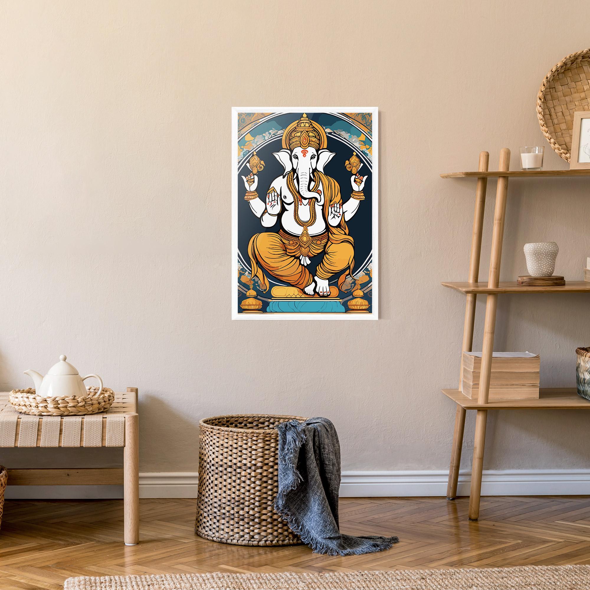 Gerahmte Poster Gold Ganpati mockup 9