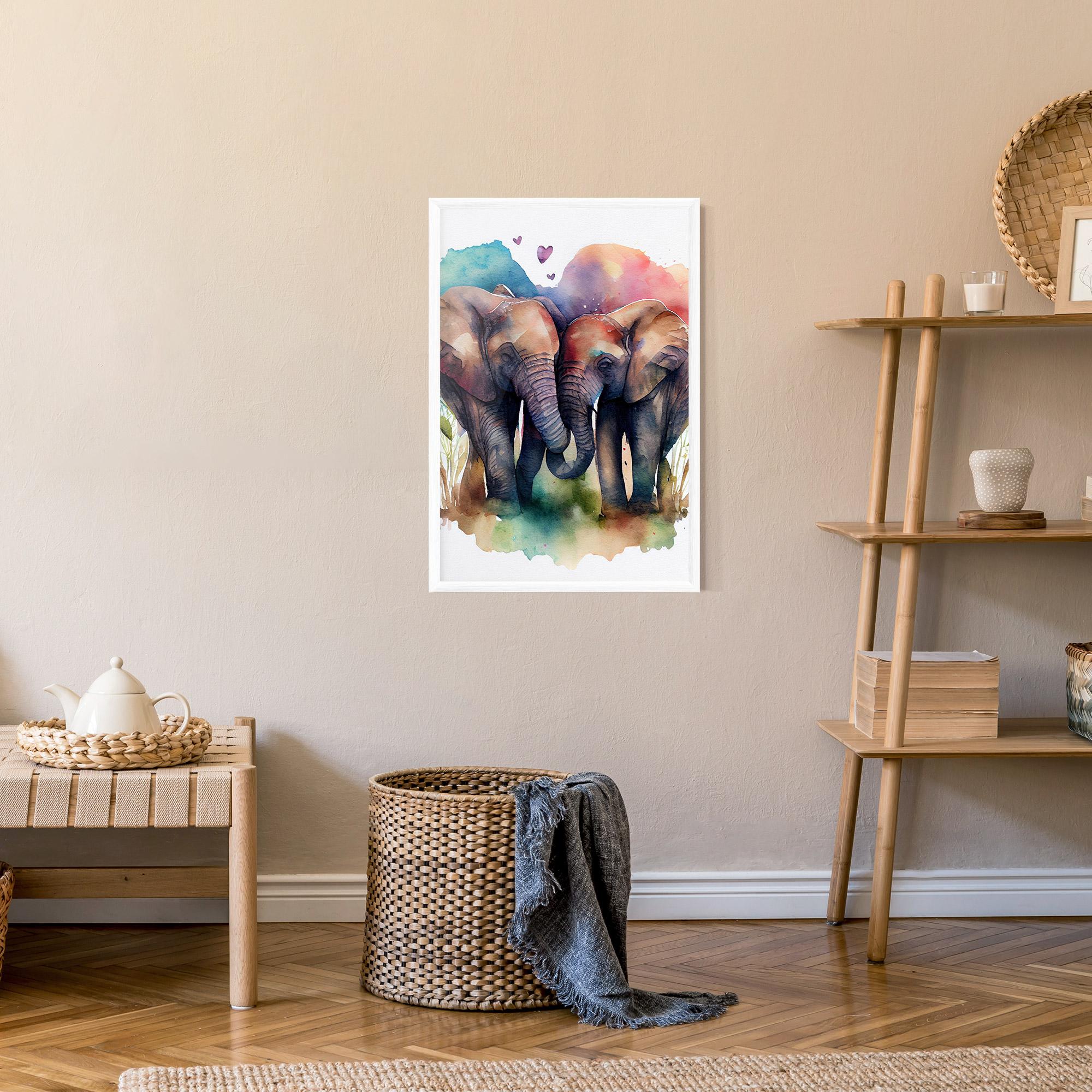 Gerahmte Poster Watercolor Love mockup 9