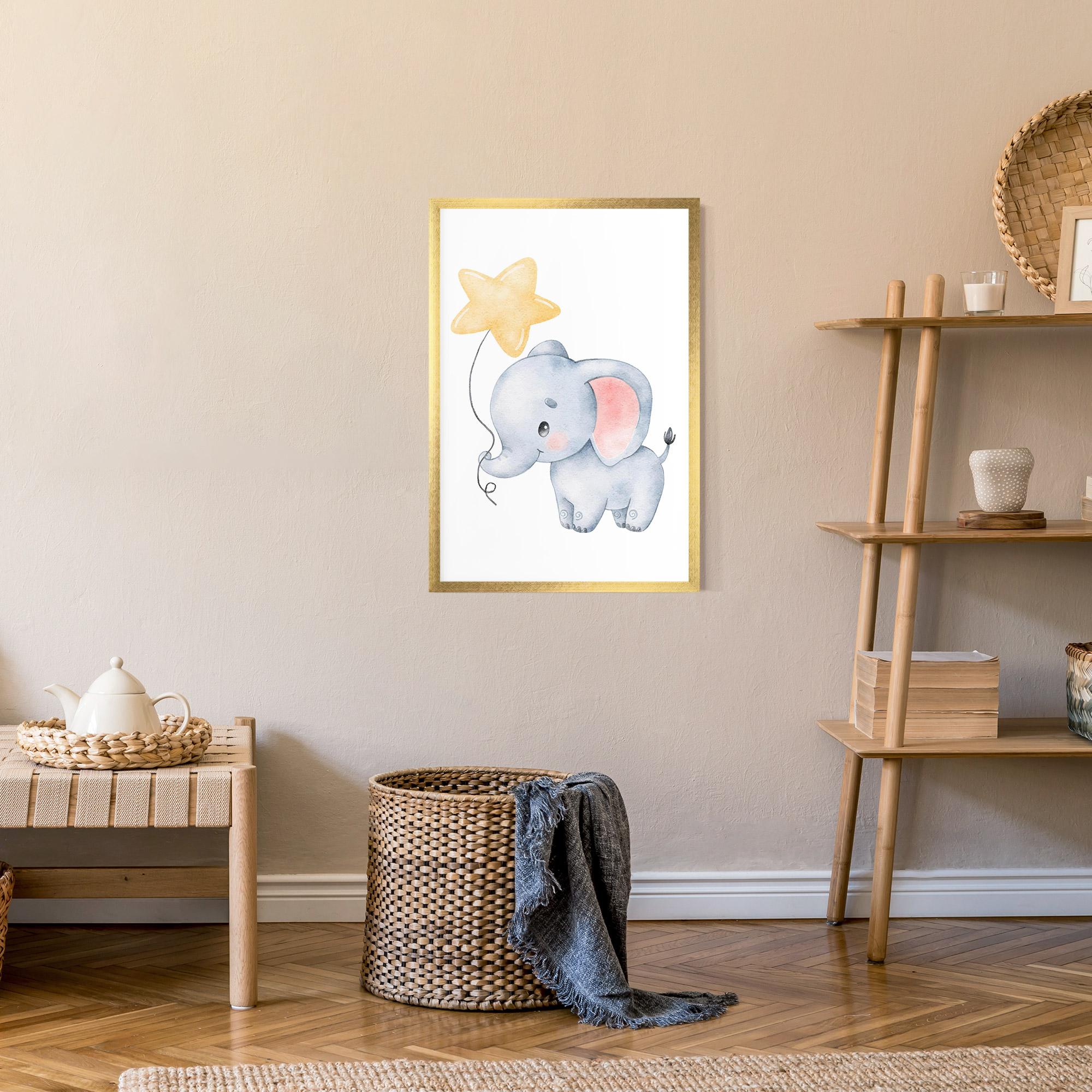 Gerahmte Poster Baby Elephant Kids mockup 9