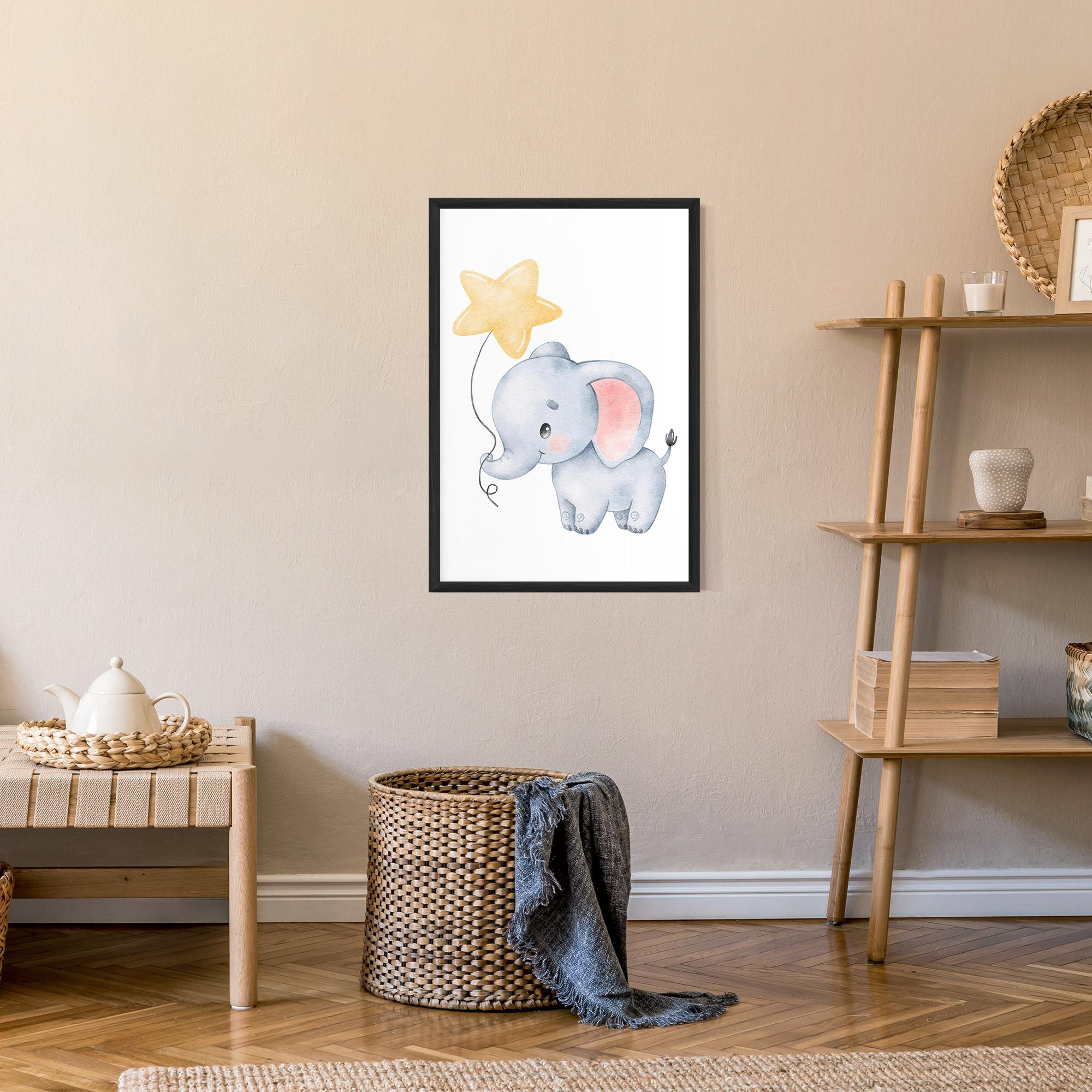Gerahmte Poster Baby Elephant Kids mockup 9