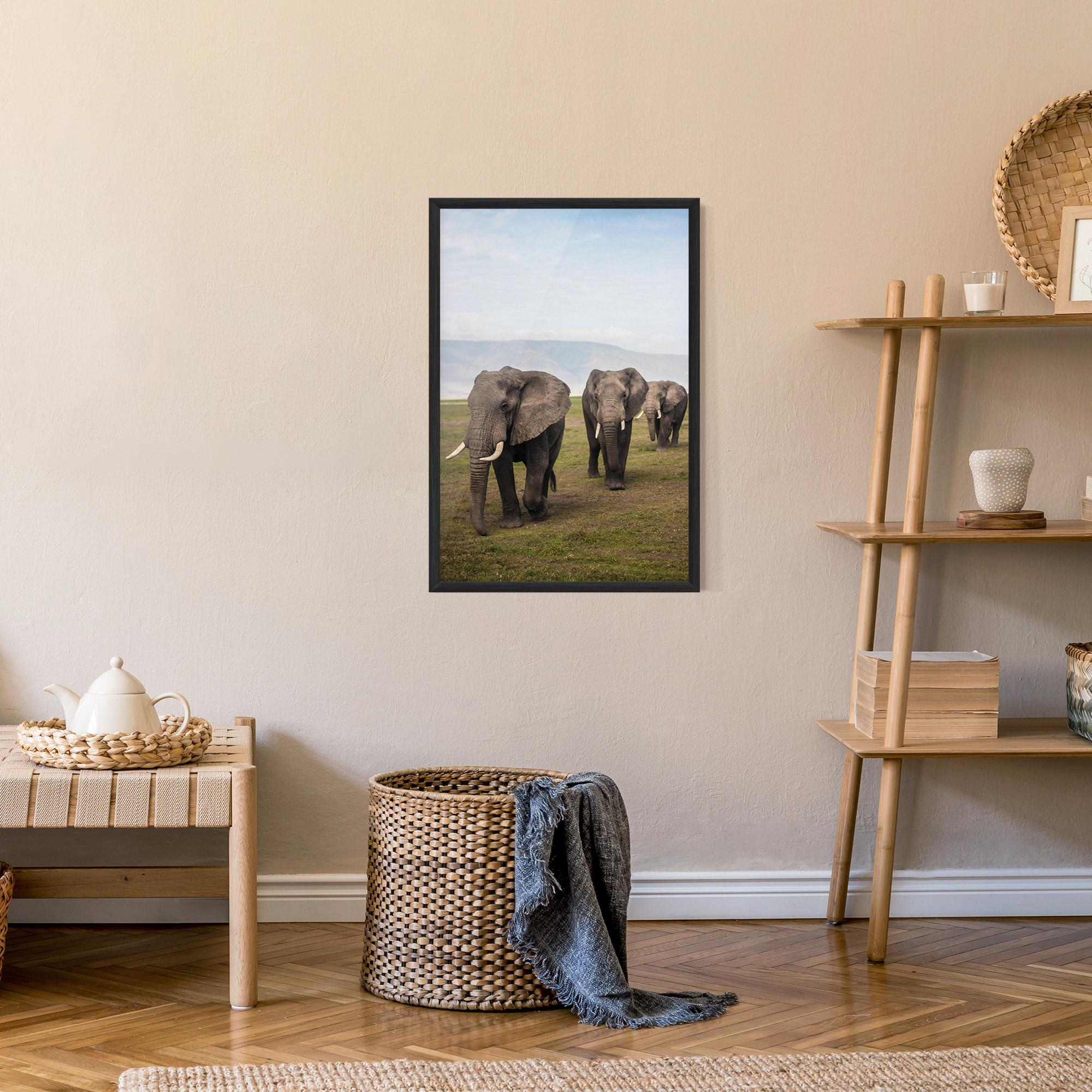 Gerahmte Poster Elephant Landscape mockup 9