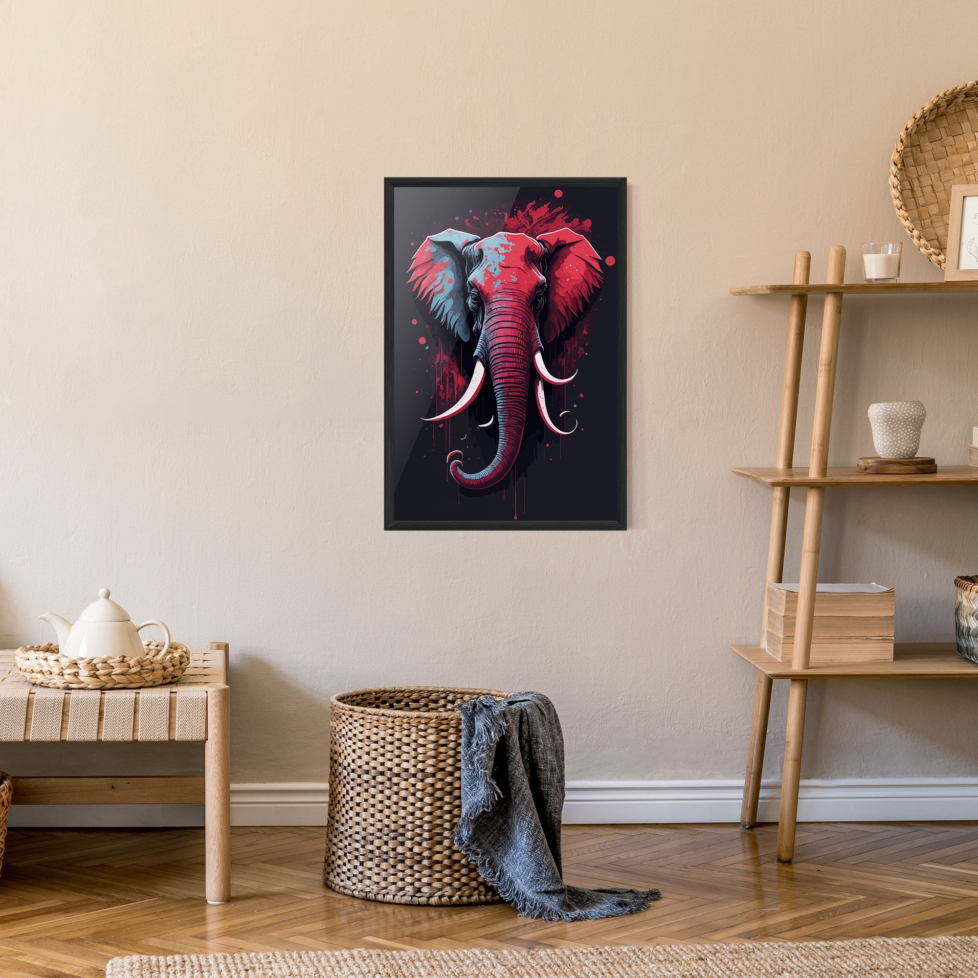 Red Blue Elephant mockup 9