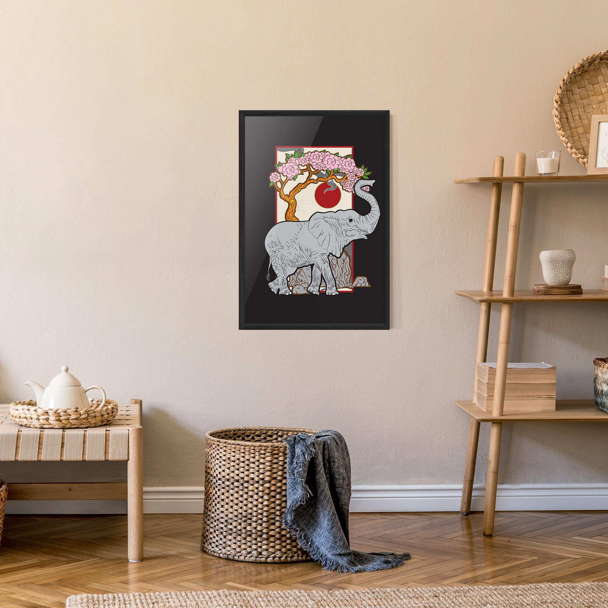 Gerahmte Poster Three Elephant mockup 9