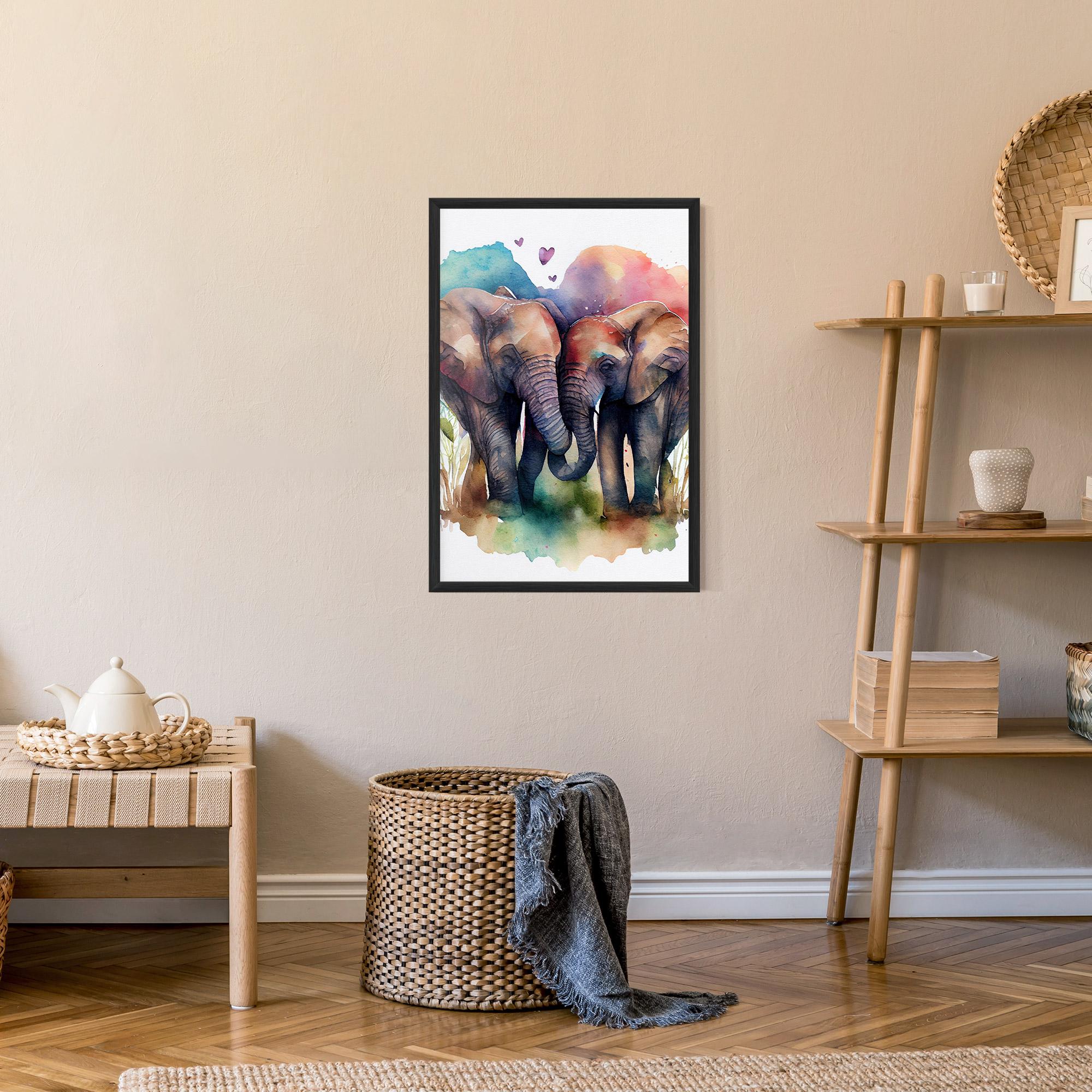 Gerahmte Poster Watercolor Love mockup 9