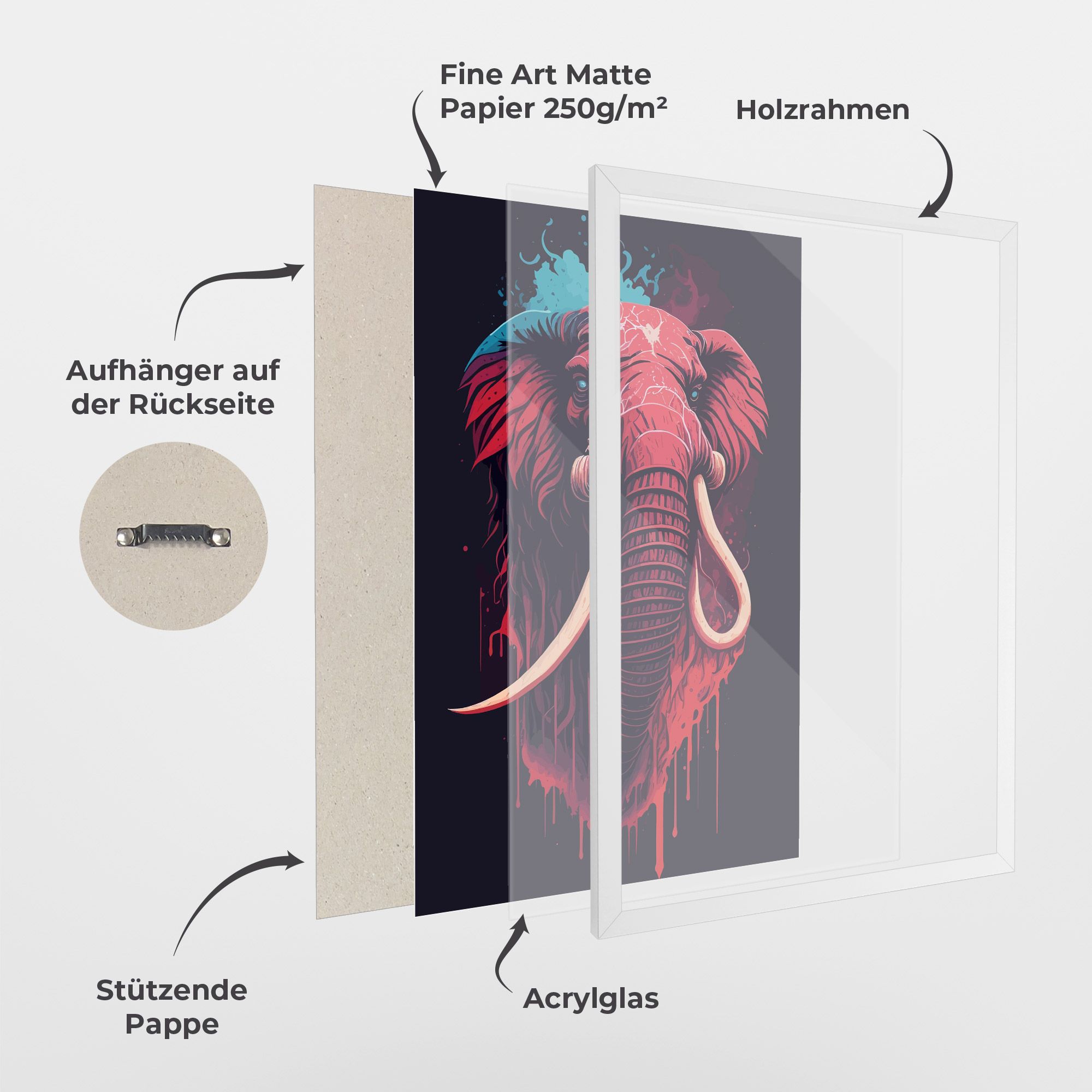 Blue Red Elephant mockup 1