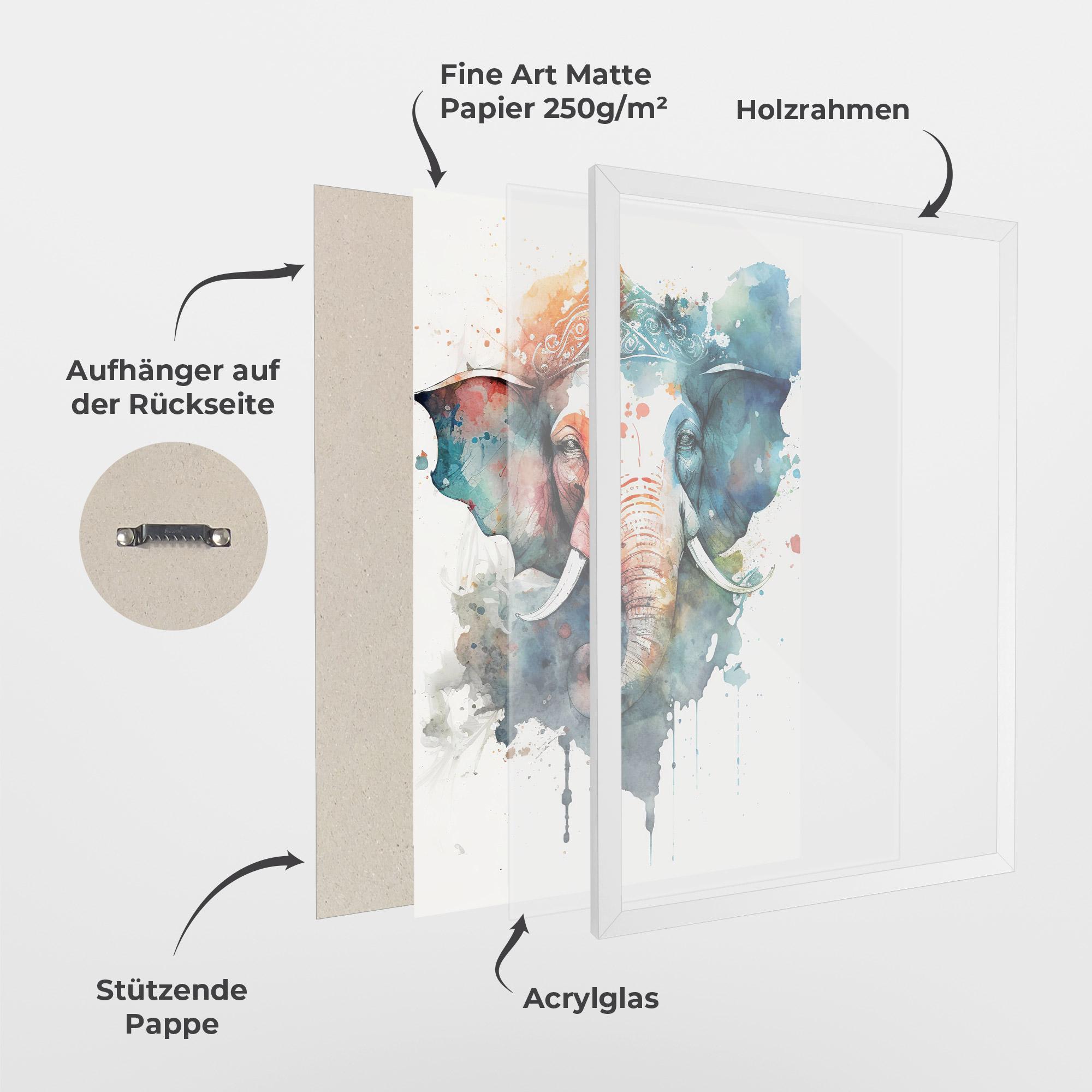 Gerahmte Poster Ganesha Chaturthi mockup 1