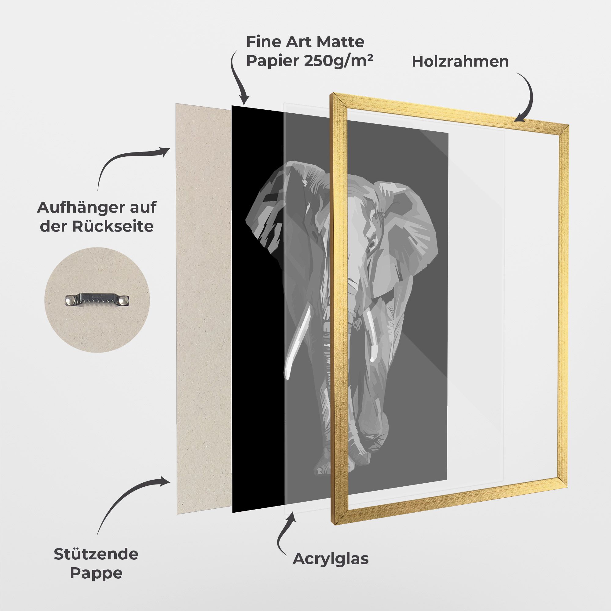 Beautiful Grey Elephant mockup 1