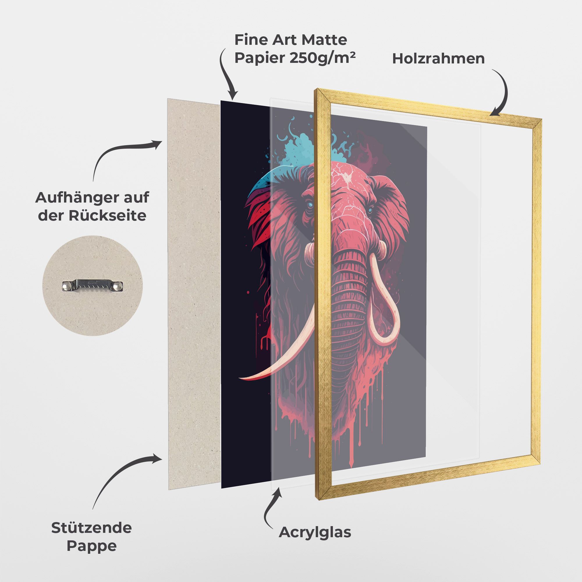 Blue Red Elephant mockup 1