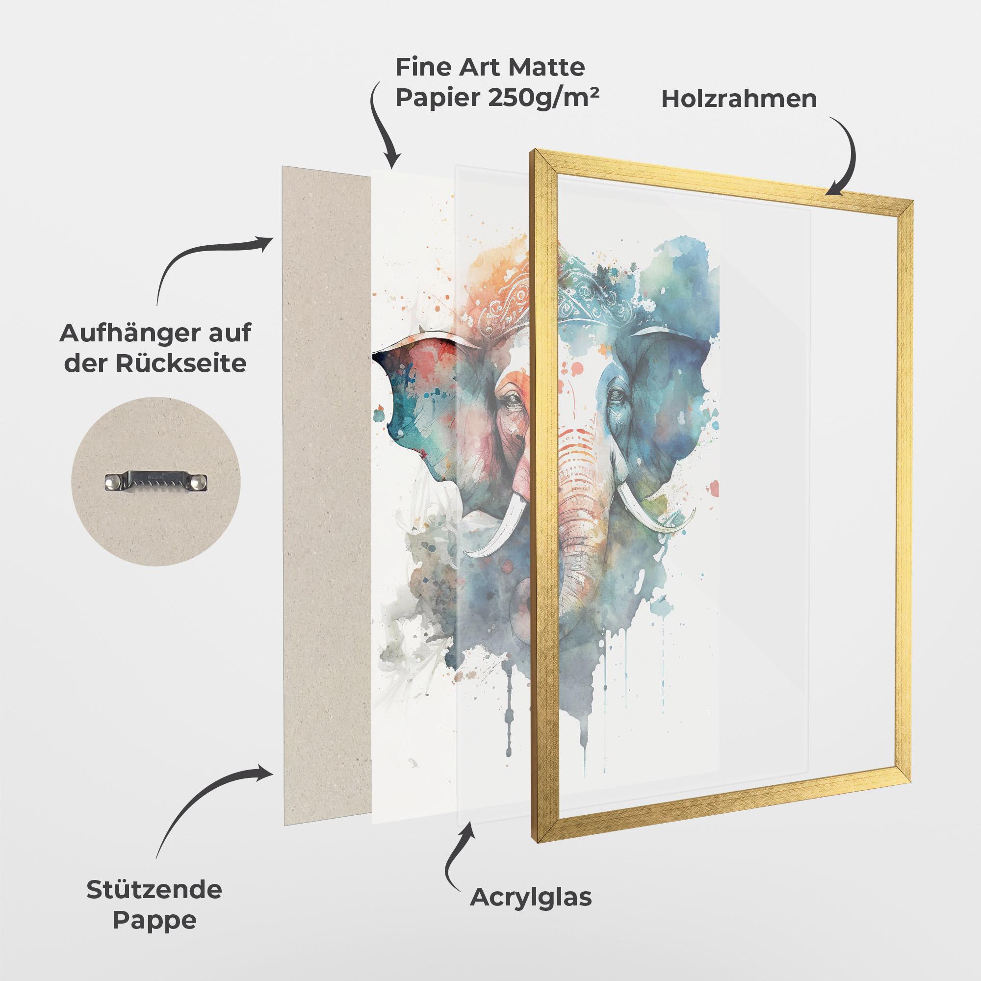 Gerahmte Poster Ganesha Chaturthi mockup 1