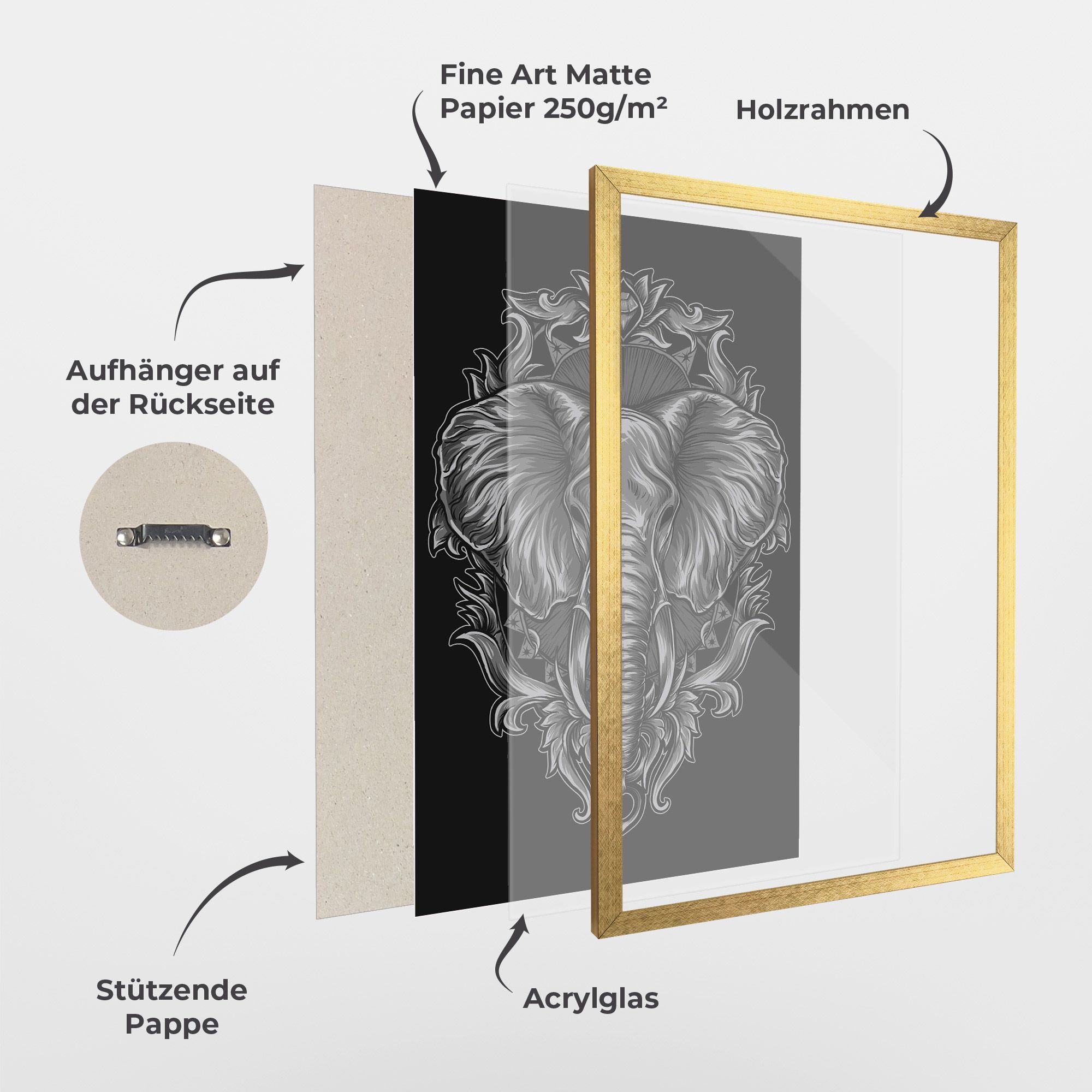 Grey Elephant Head mockup 1