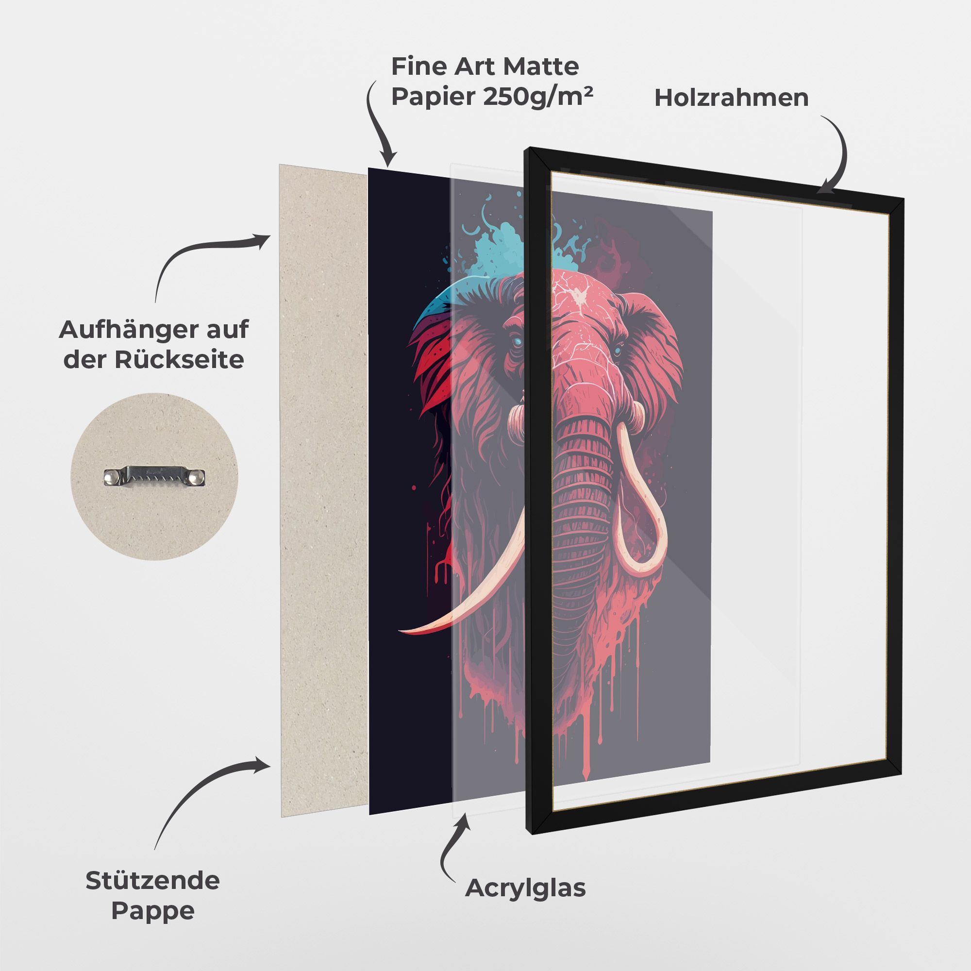 Blue Red Elephant mockup 1