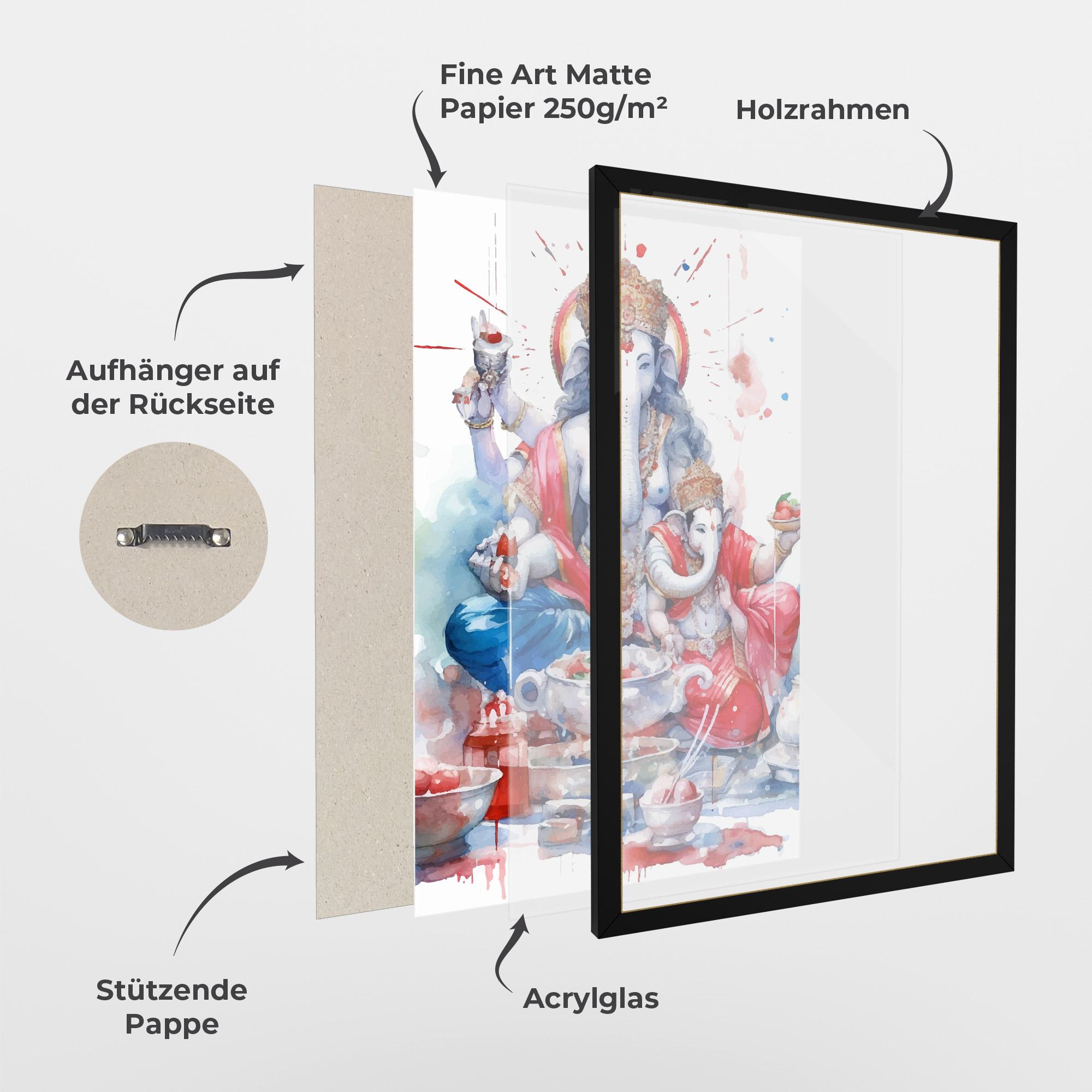 Gerahmte Poster Durga Puja Festival mockup 1