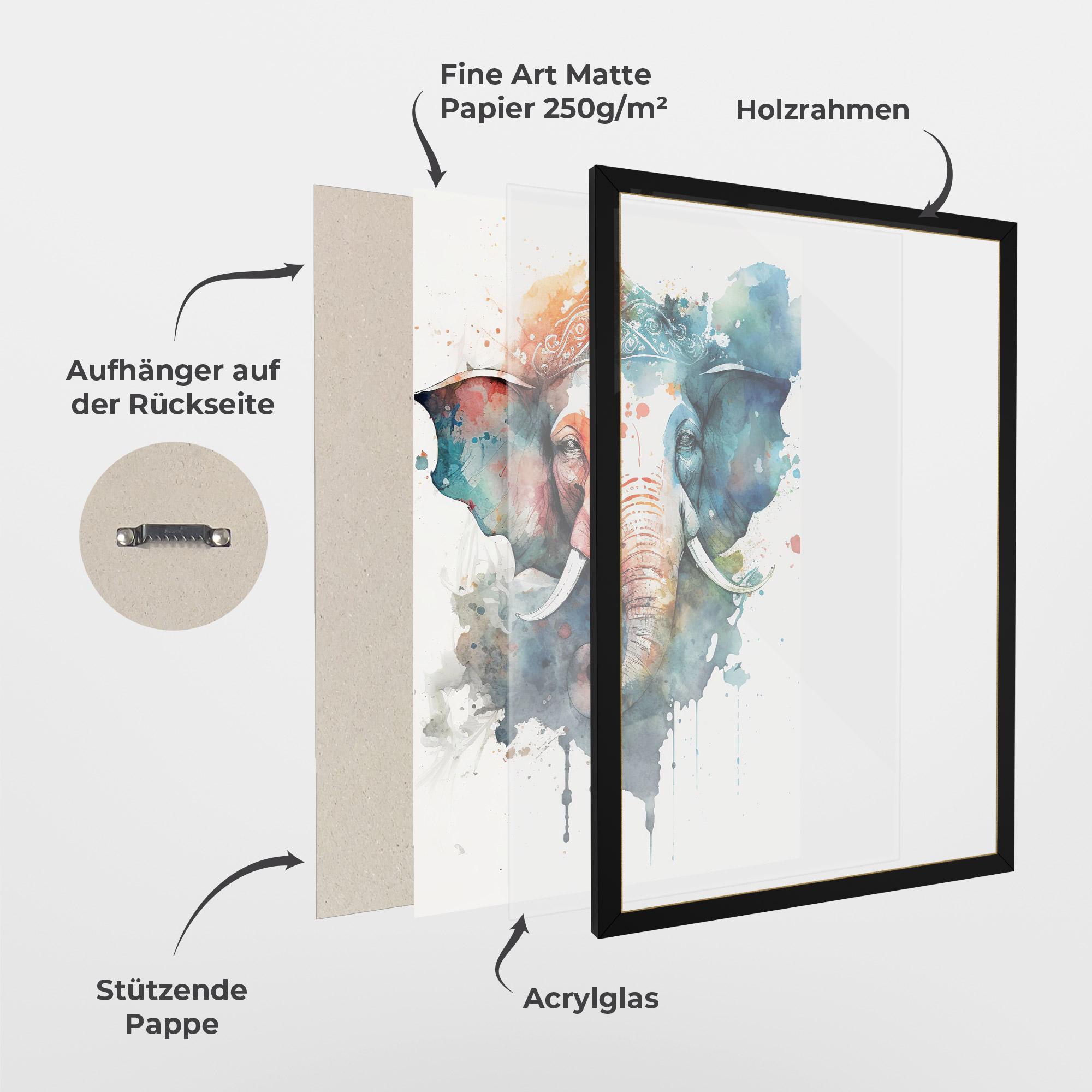 Gerahmte Poster Ganesha Chaturthi mockup 1