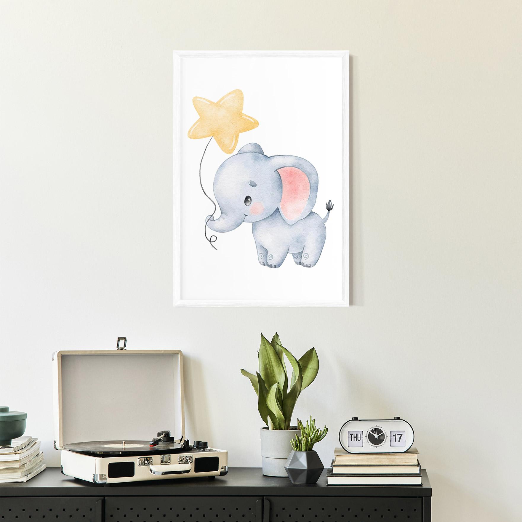 Gerahmte Poster Baby Elephant Kids mockup 2