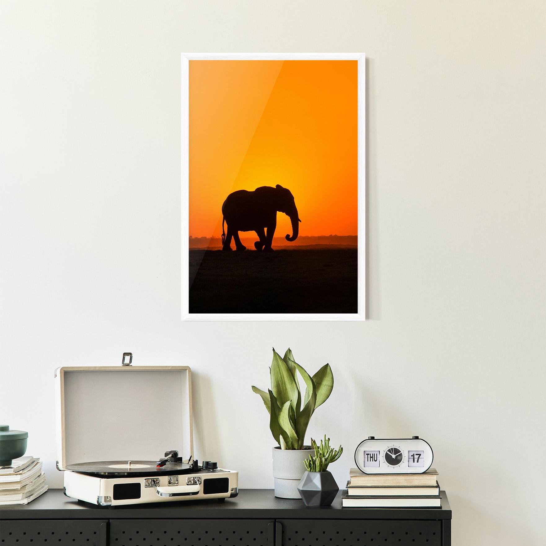 Gerahmte Poster Beautiful Elephant mockup 2