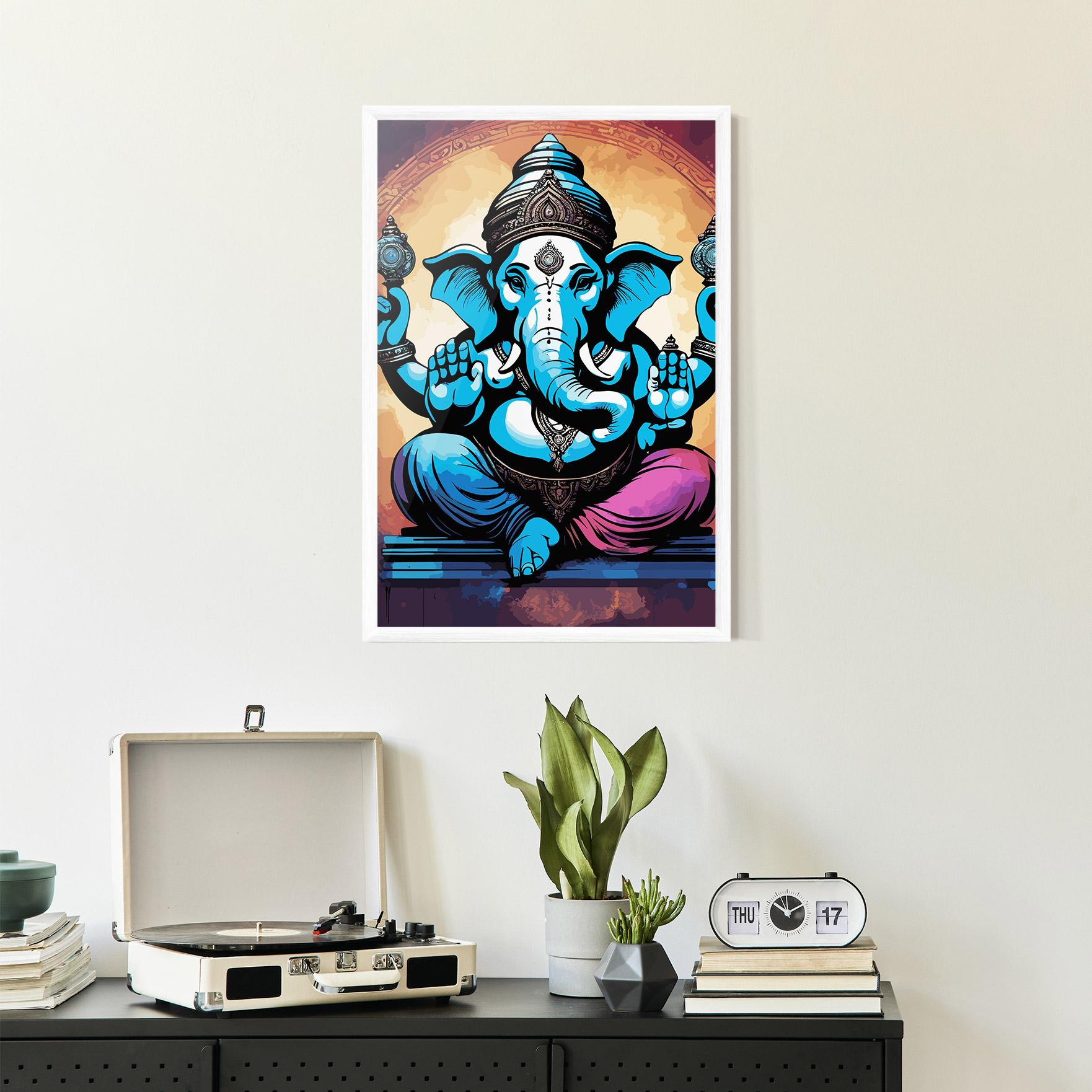 Gerahmte Poster Colorful Chaturthi mockup 2