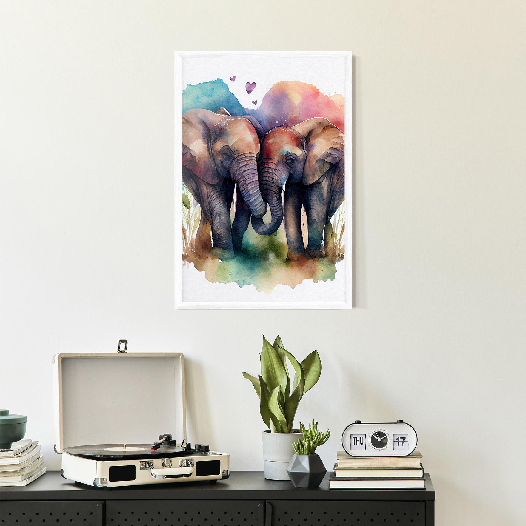 Gerahmte Poster Watercolor Love mockup 2