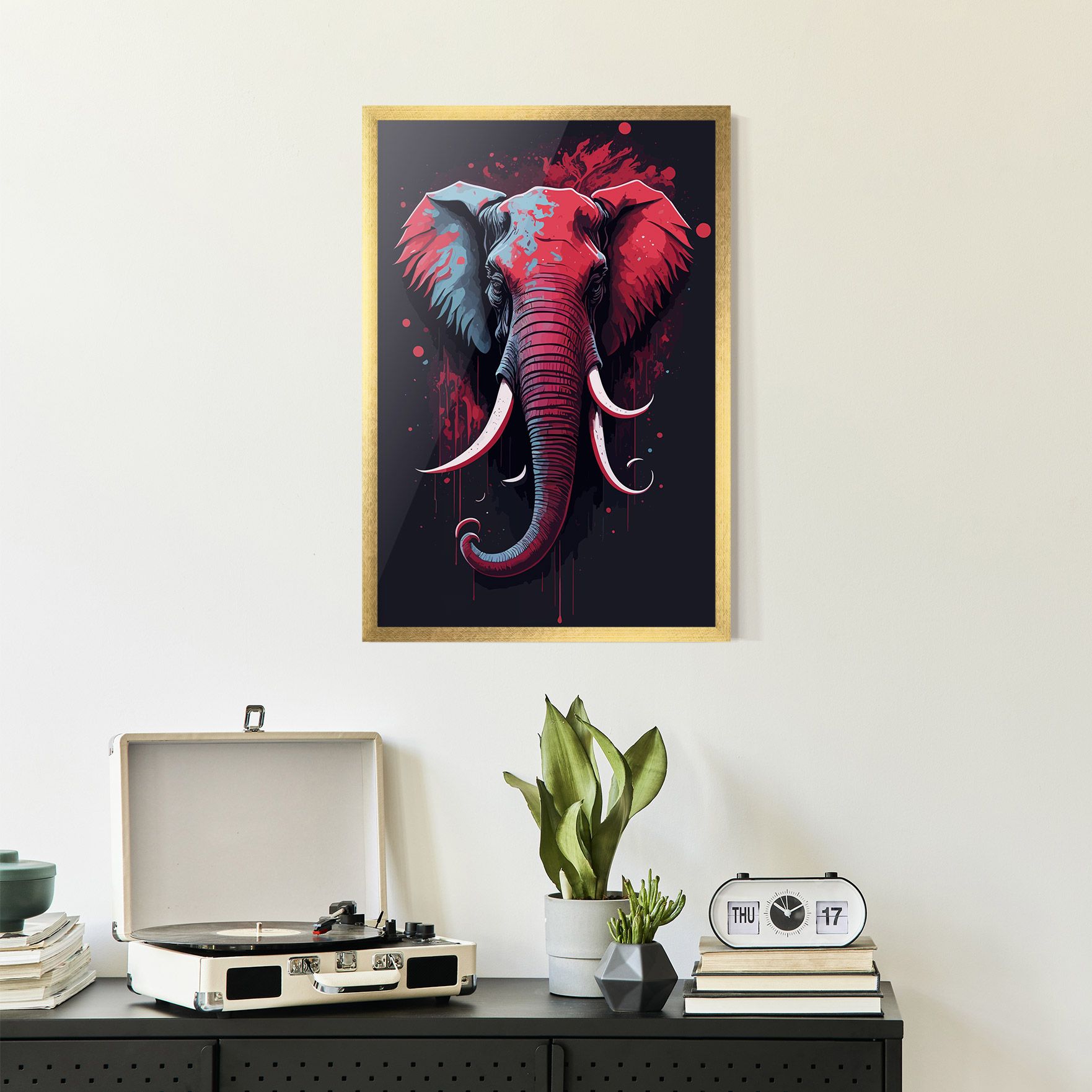 Red Blue Elephant mockup 2
