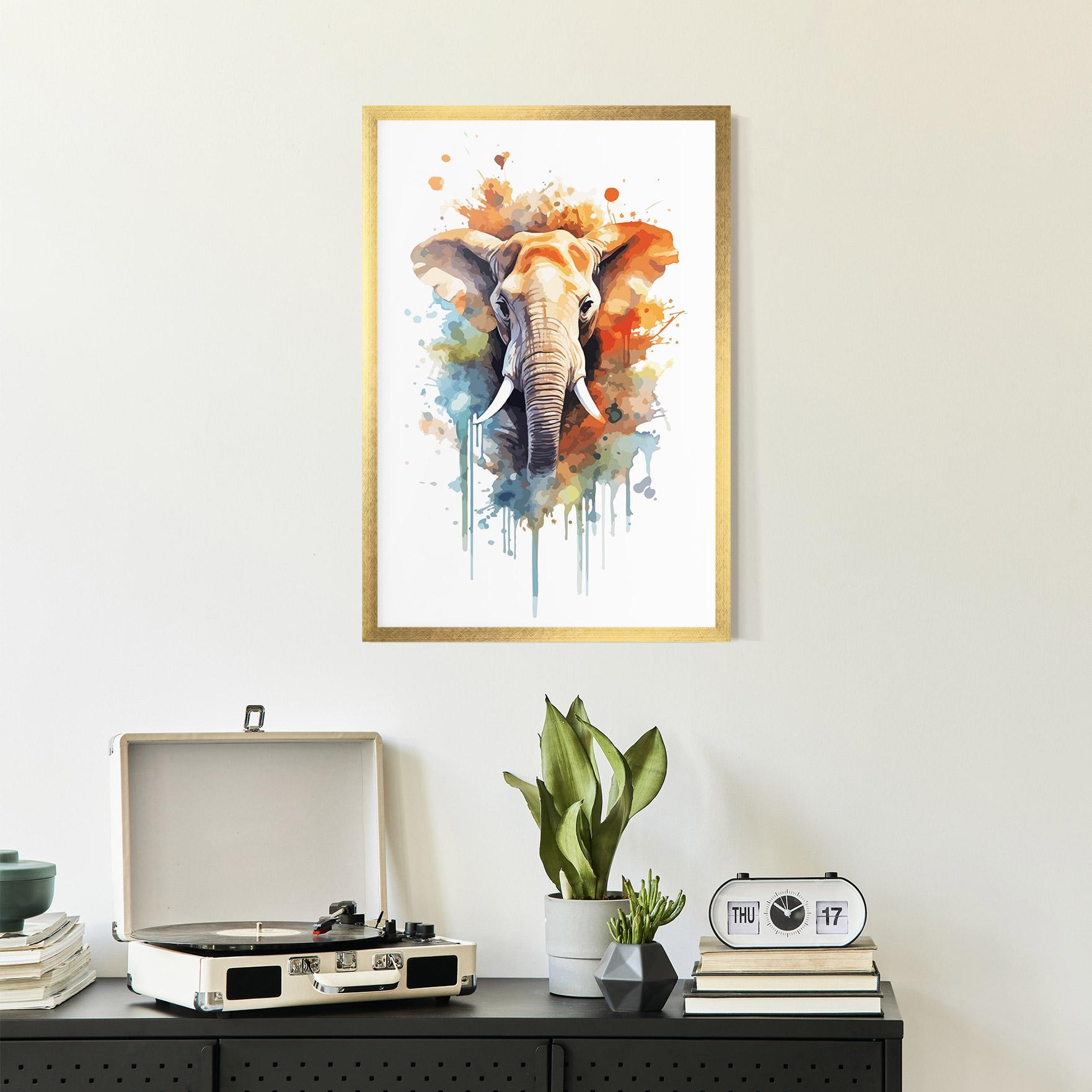 Gerahmte Poster Safari Animal Art mockup 2