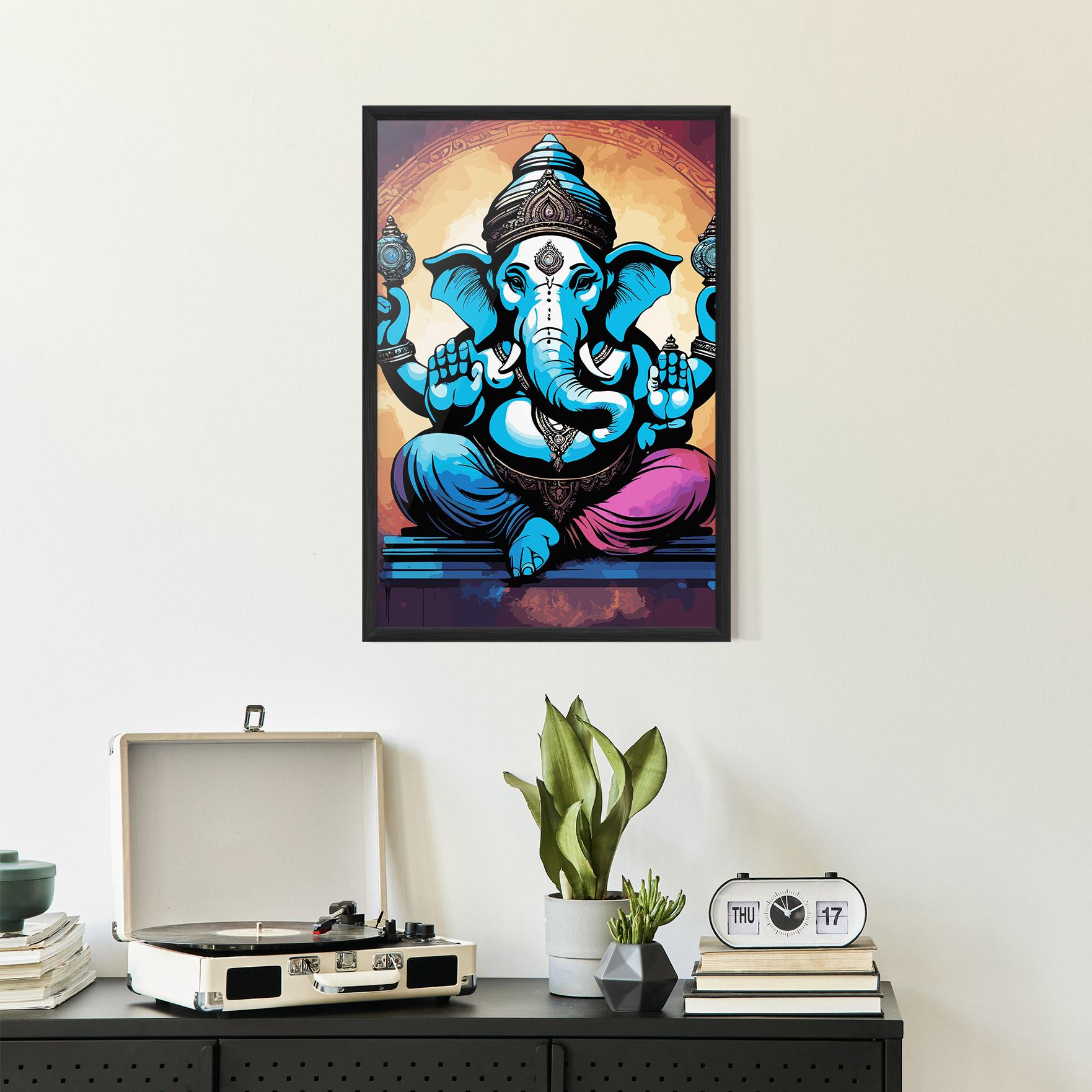 Gerahmte Poster Colorful Chaturthi mockup 2