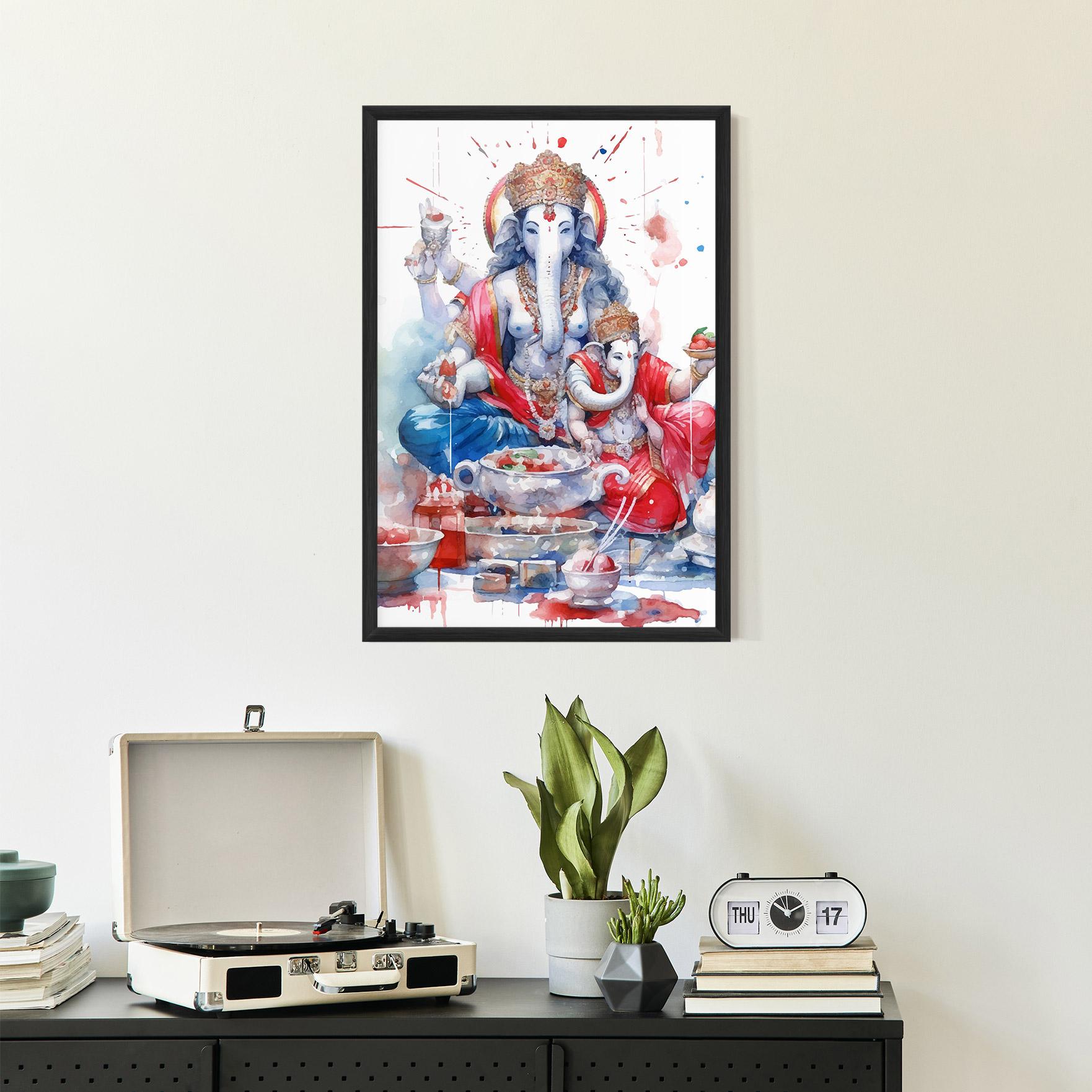 Gerahmte Poster Durga Puja Festival mockup 2