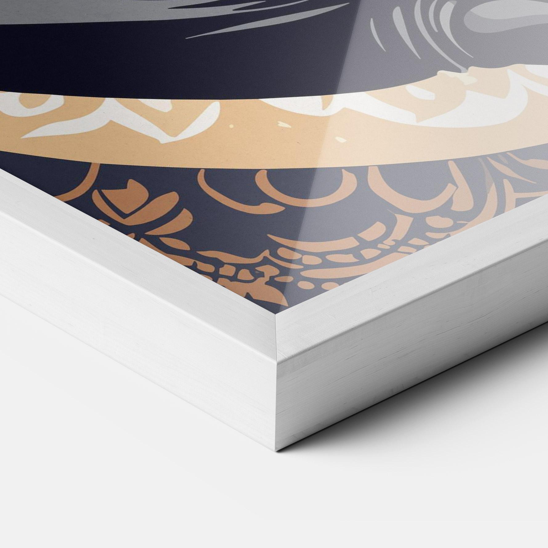 Gerahmte Poster Elefant Color Mix mockup 3