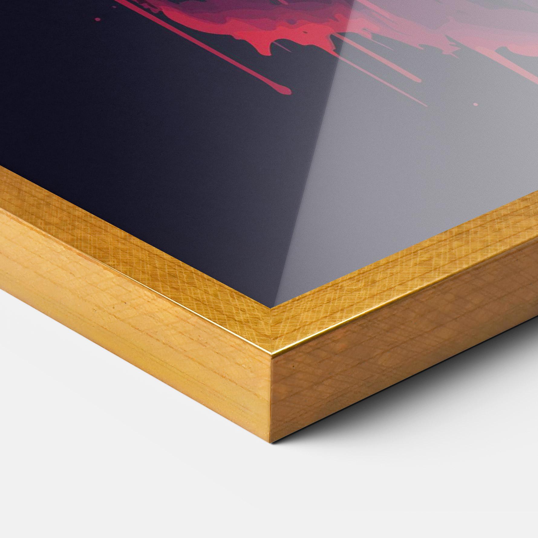 Gerahmte Poster Blue Red Elephant mockup 3