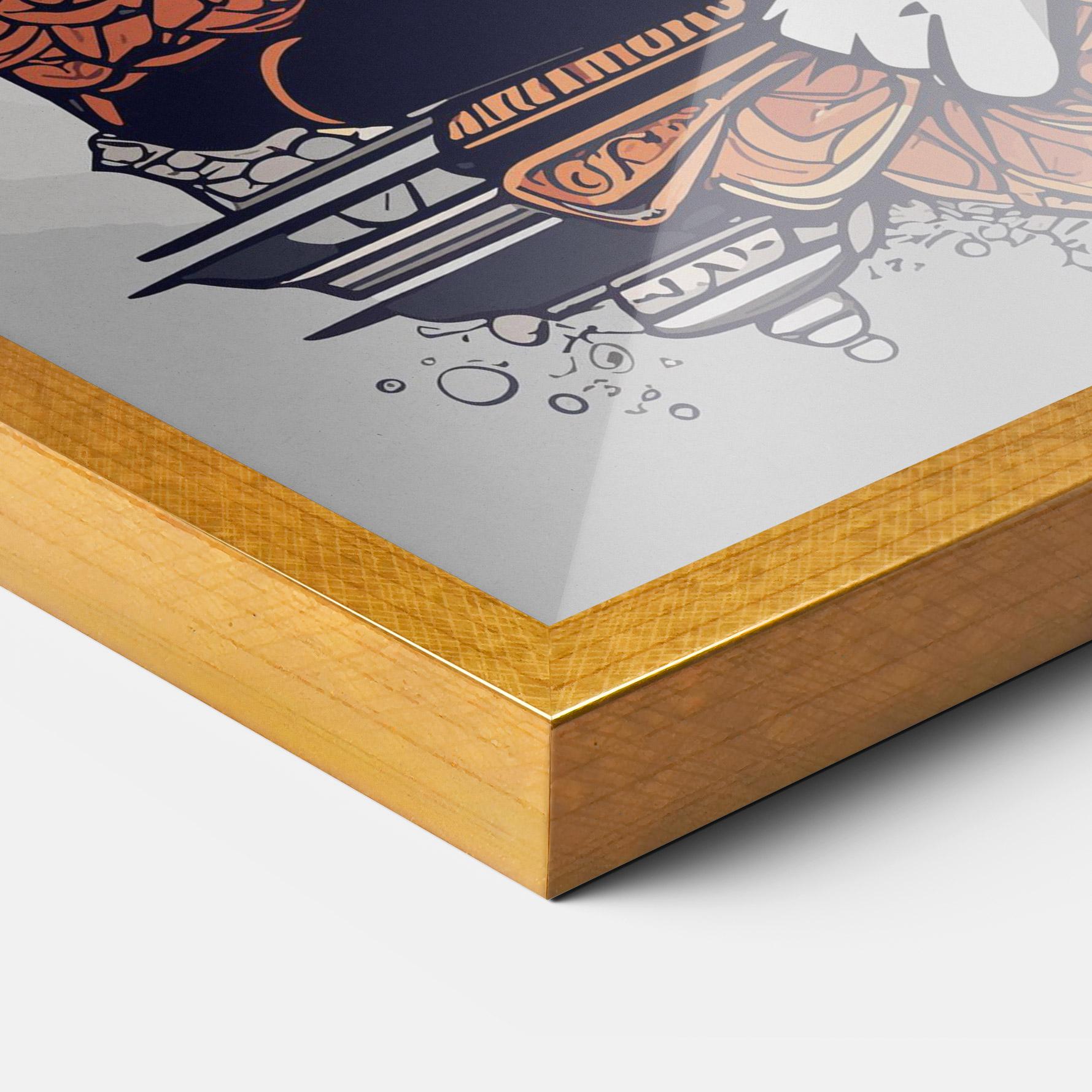 Gerahmte Poster Chaturthi Grey mockup 3